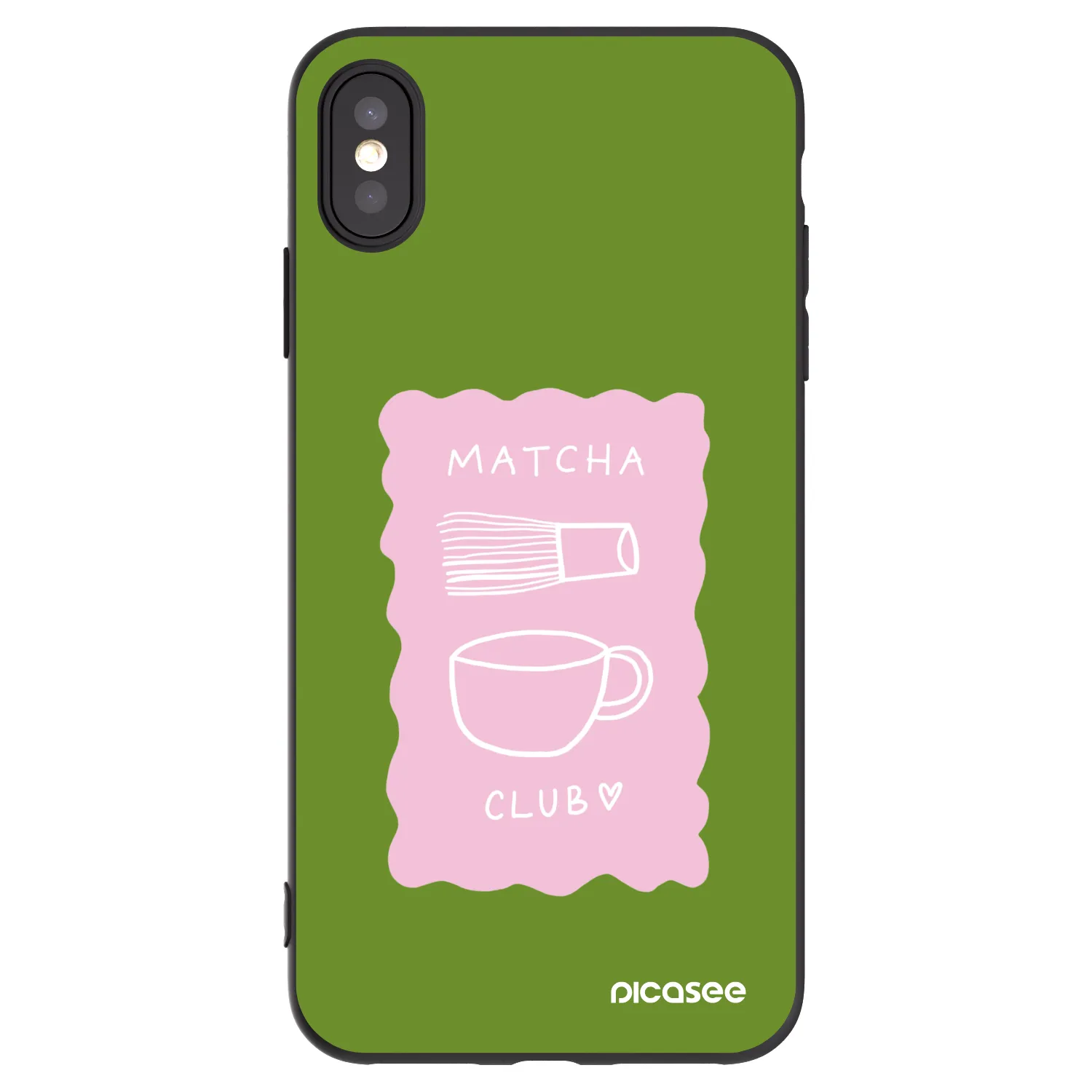 Picasee silikonowe czarne etui na Apple iPhone XS Max - Matcha club