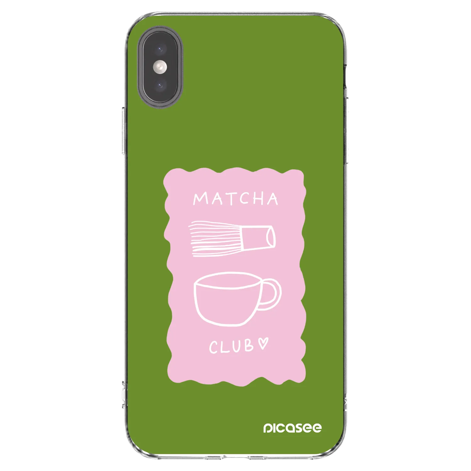 Picasee silikonowe przeźroczyste etui na Apple iPhone XS Max - Matcha club