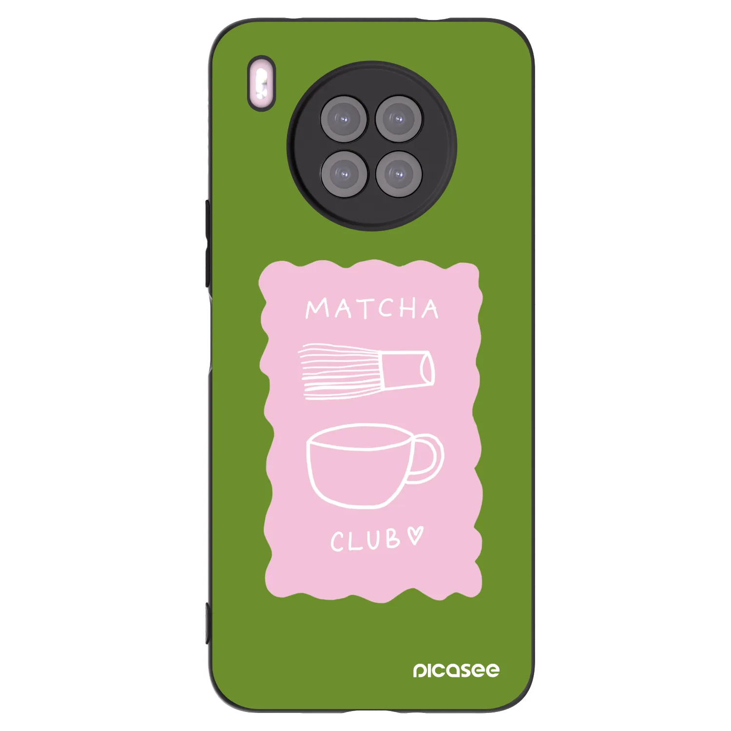Picasee silikonowe czarne etui na Huawei Nova 8i - Matcha club
