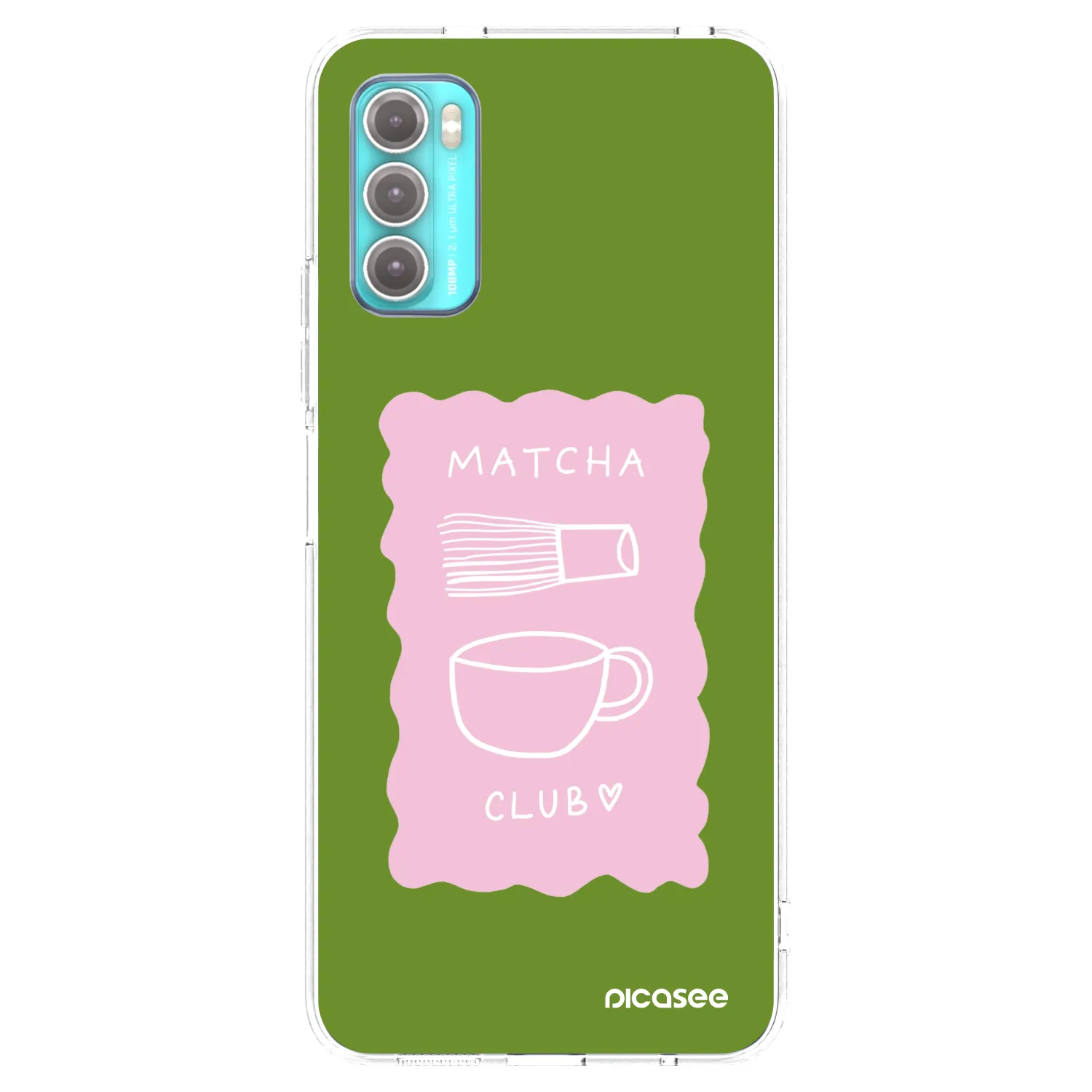 Picasee silikonowe przeźroczyste etui na Motorola Moto G60 - Matcha club