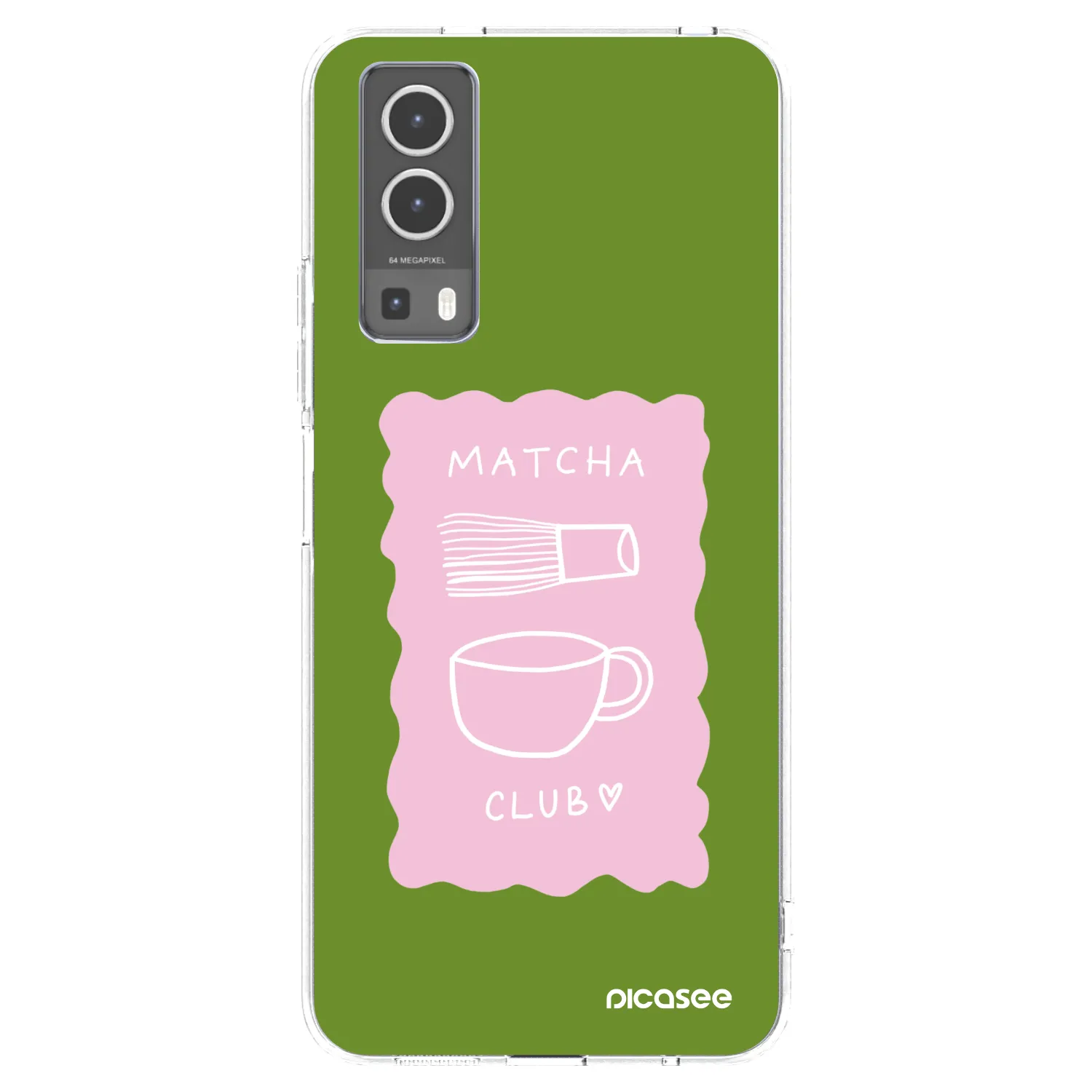 Picasee silikonowe przeźroczyste etui na Vivo Y72 5G - Matcha club