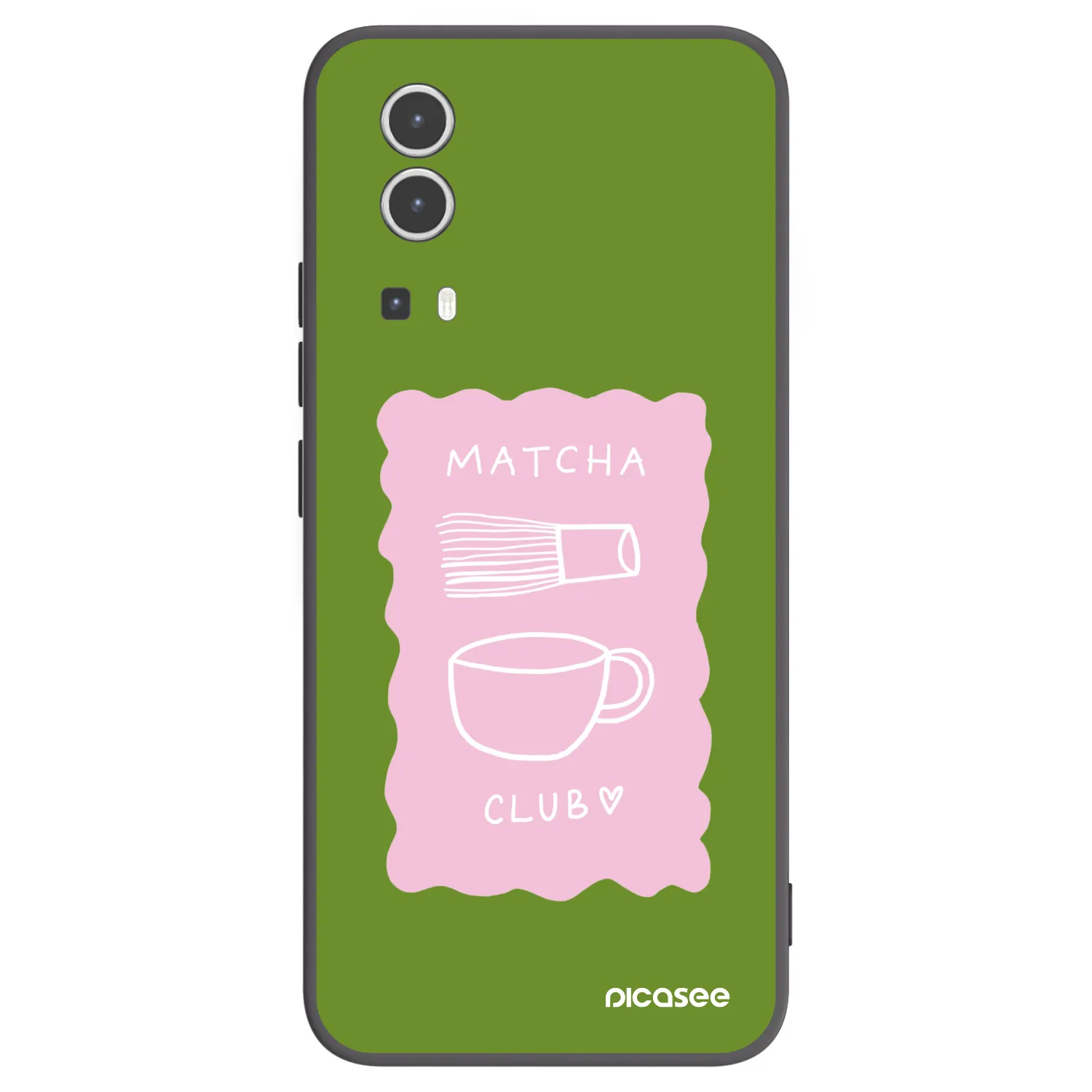 Picasee silikonowe czarne etui na Vivo Y72 5G - Matcha club