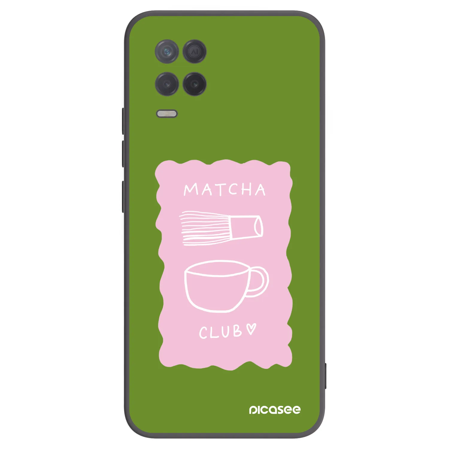 Picasee silikonowe czarne etui na Realme 8 5G - Matcha club