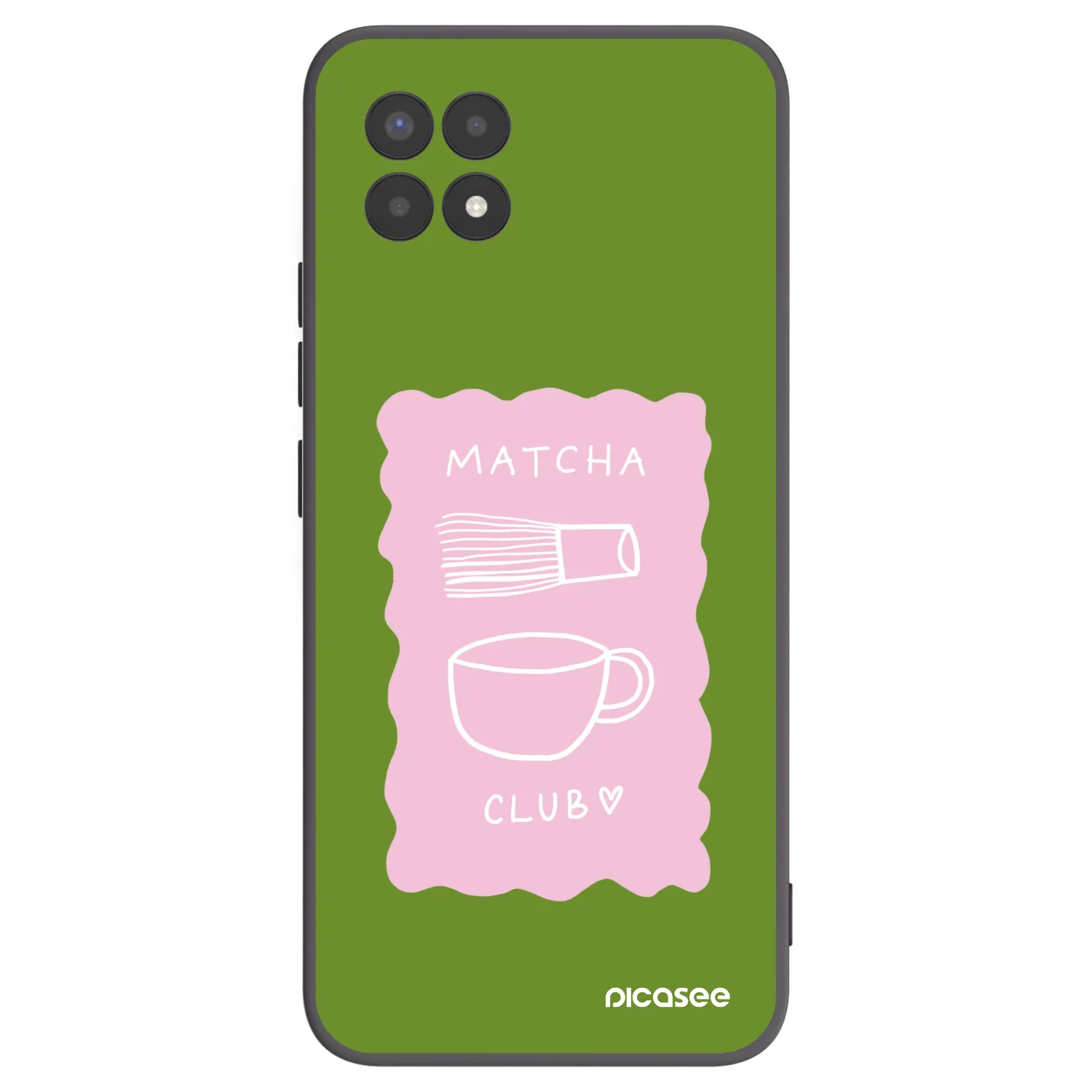 Picasee silikonowe czarne etui na Realme 8i - Matcha club