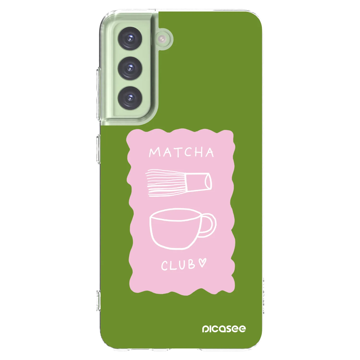 Picasee silikonowe przeźroczyste etui na Samsung Galaxy S21 FE 5G - Matcha club