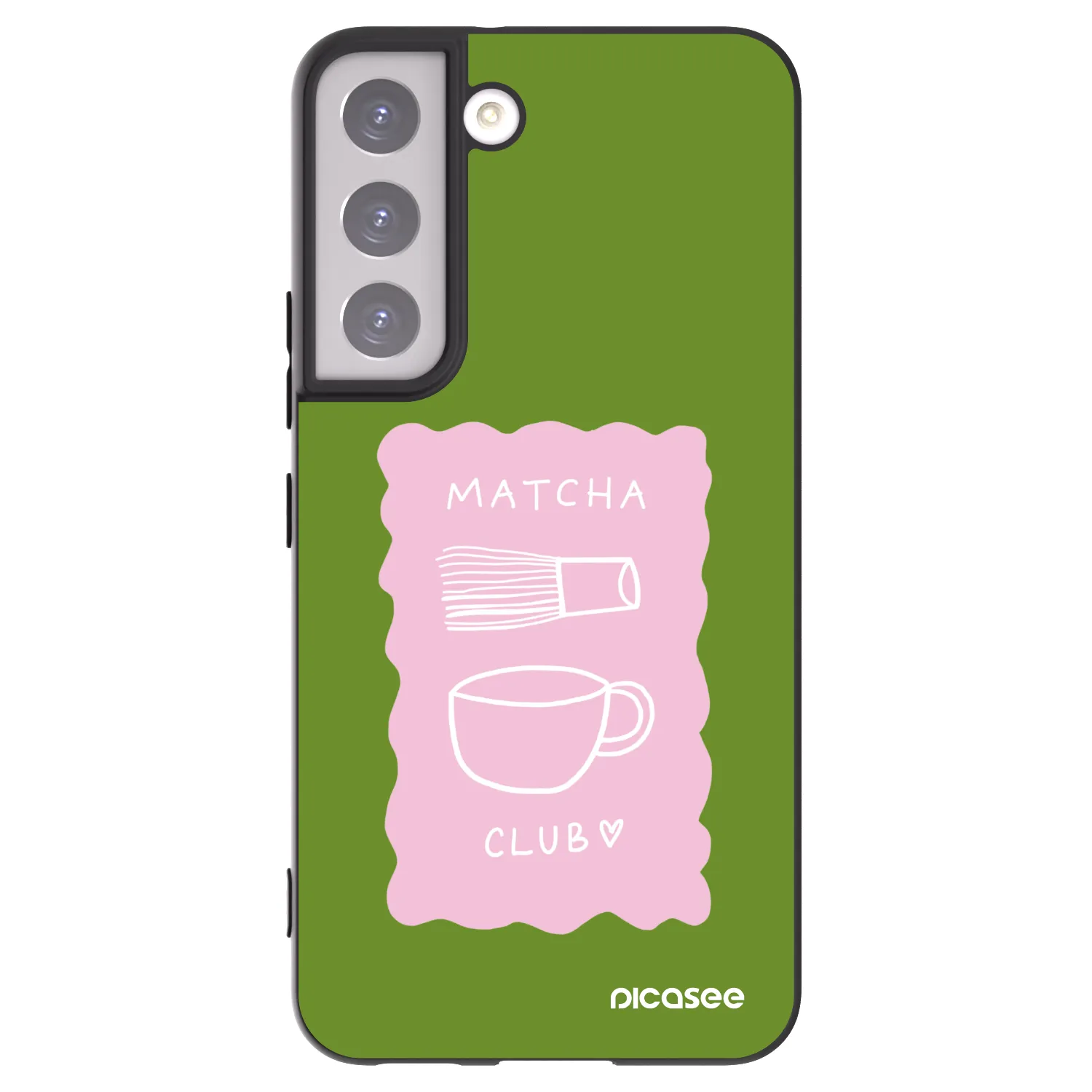 Picasee silikonowe czarne etui na Samsung Galaxy S22 5G - Matcha club