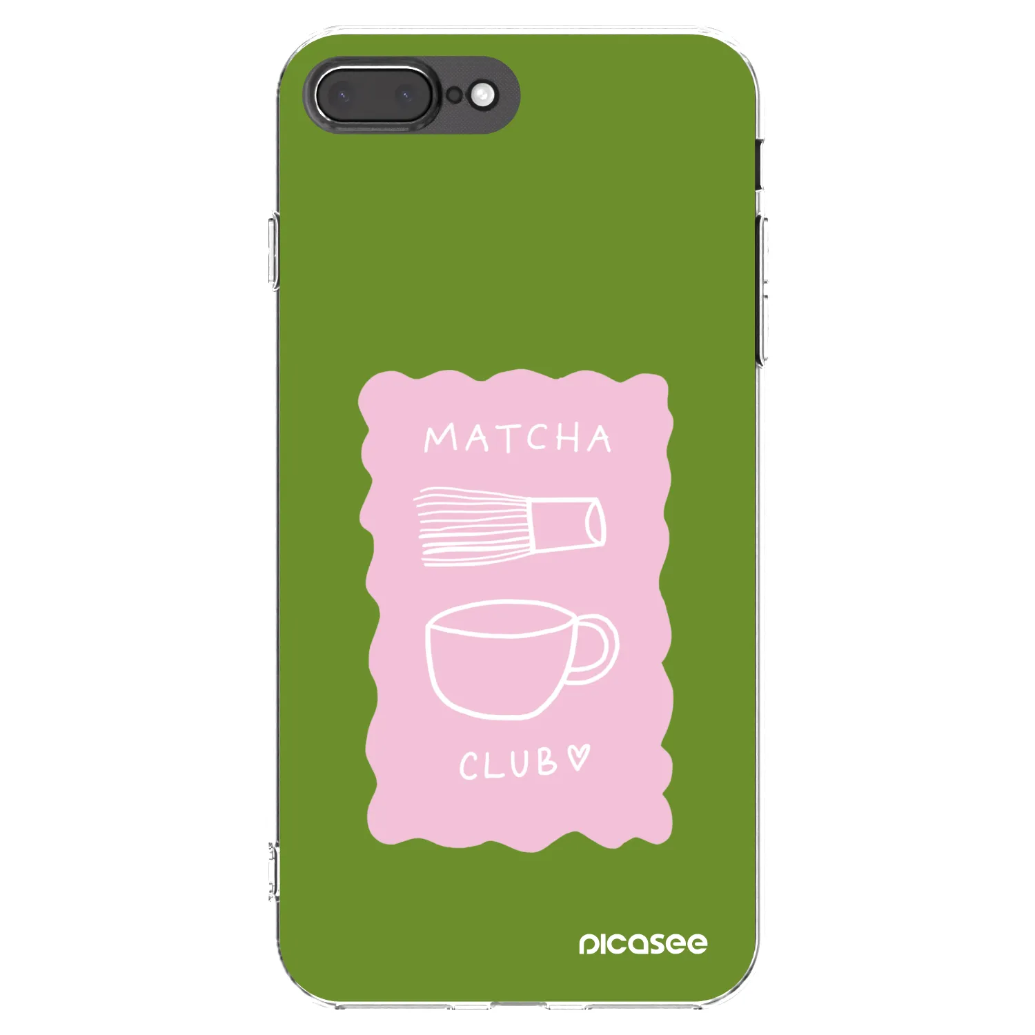 Picasee silikonowe przeźroczyste etui na Apple iPhone 7 Plus - Matcha club