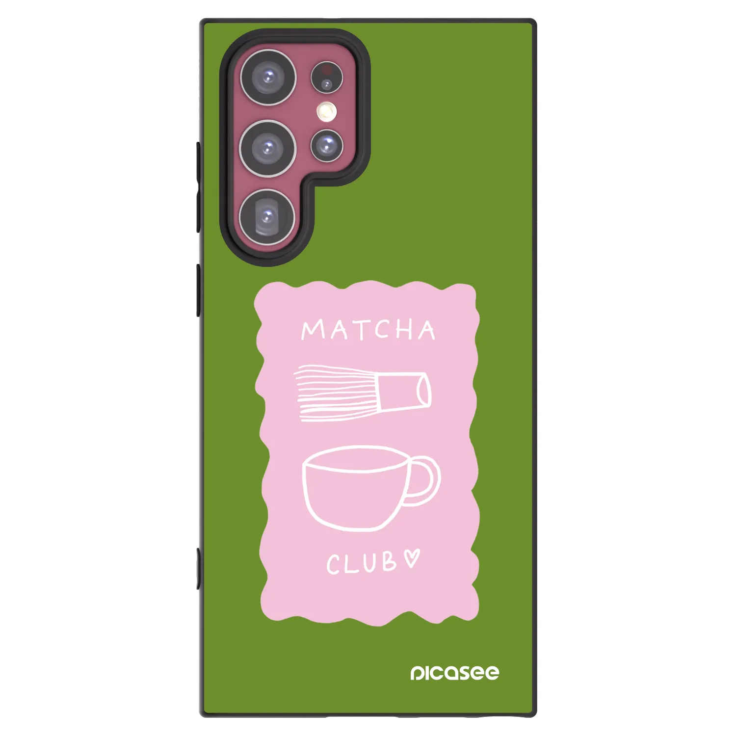 Picasee silikonowe czarne etui na Samsung Galaxy S22 Ultra 5G - Matcha club