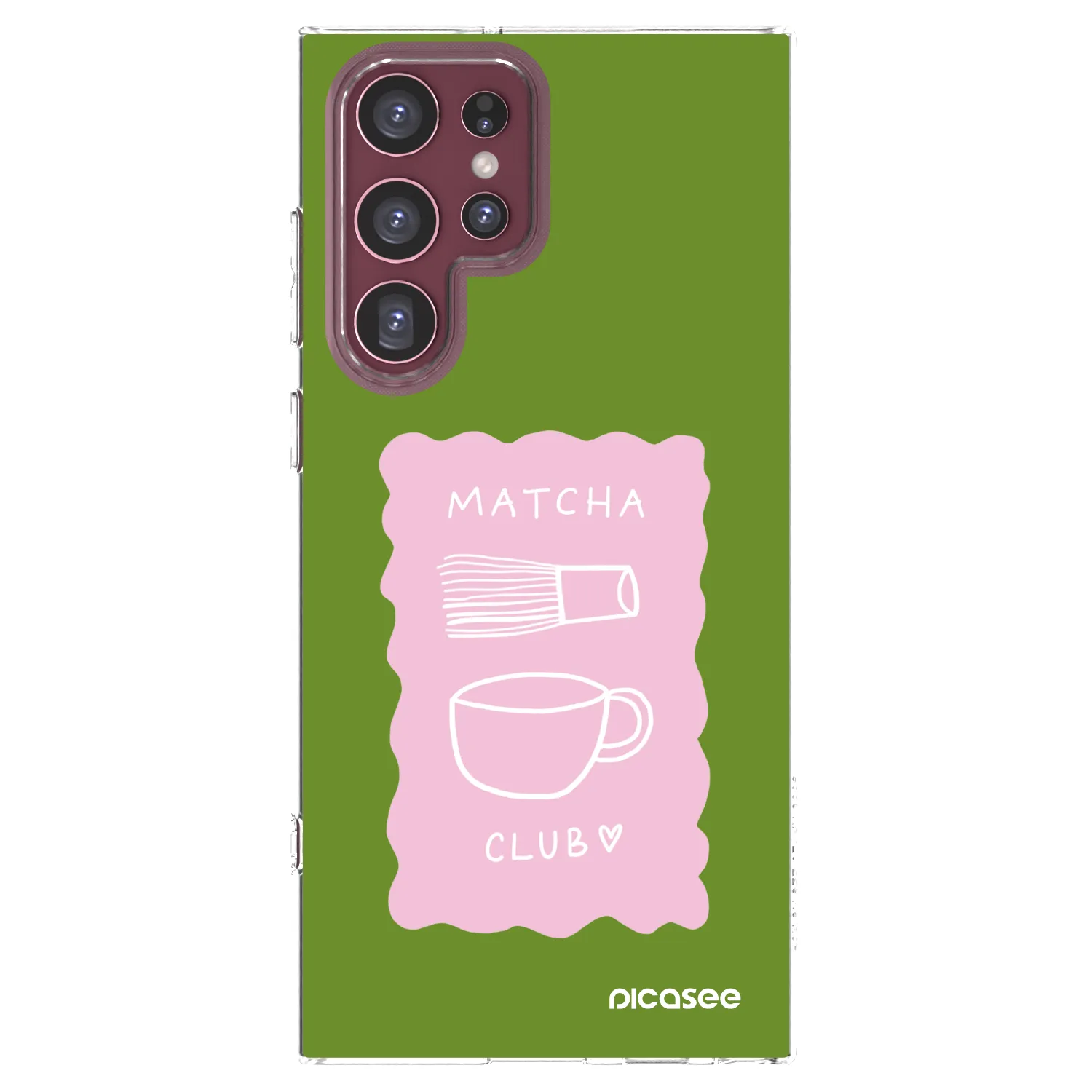 Picasee silikonowe przeźroczyste etui na Samsung Galaxy S22 Ultra 5G - Matcha club