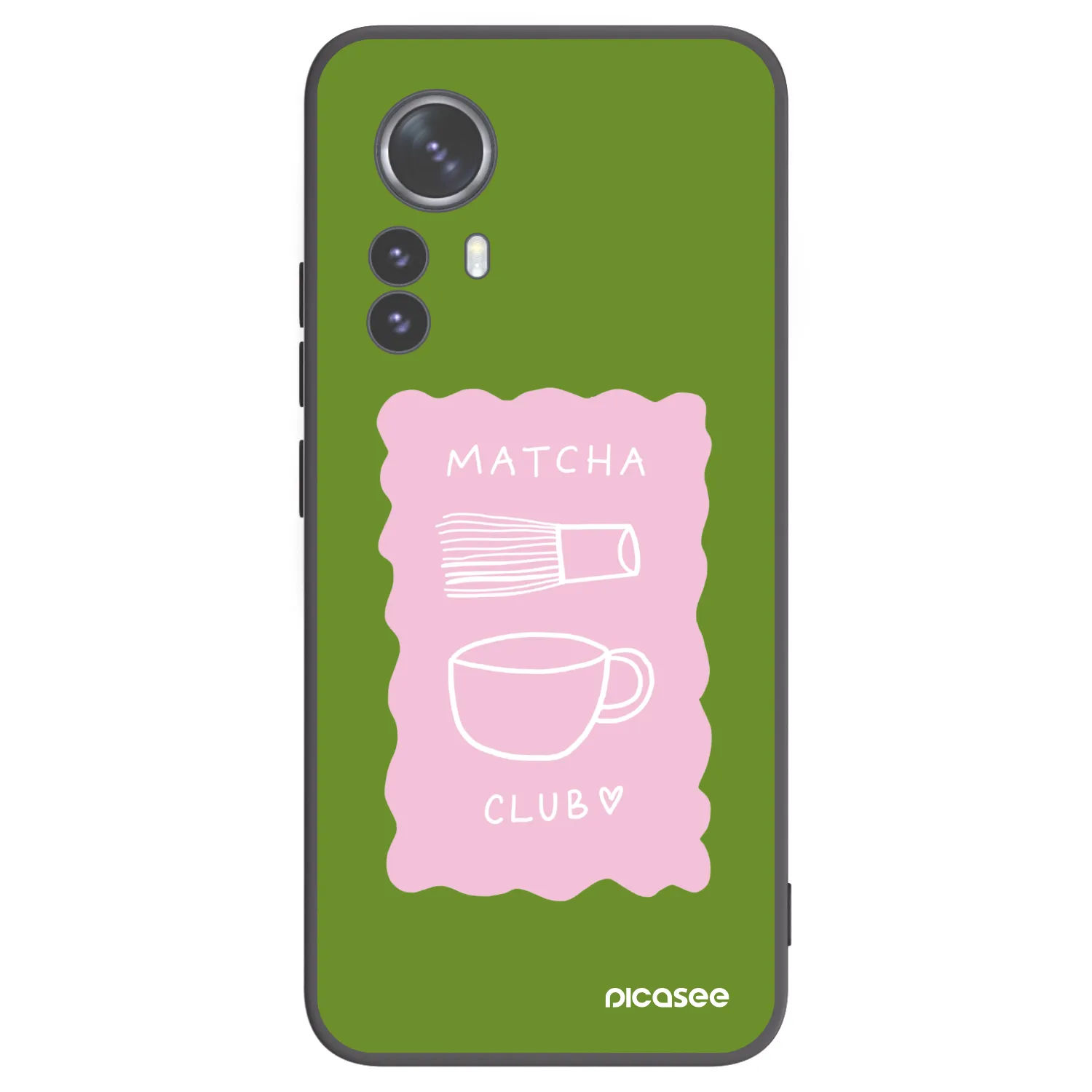 Picasee silikonowe czarne etui na Xiaomi 12 Pro - Matcha club