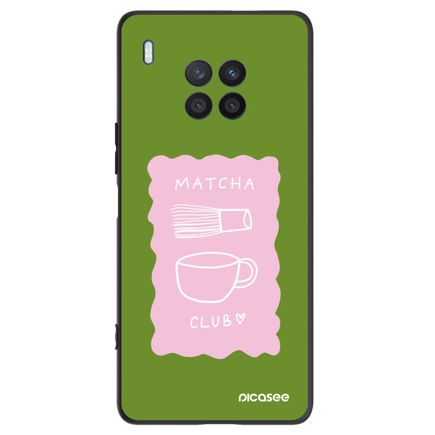 Picasee silikonowe czarne etui na Honor 50 Lite - Matcha club