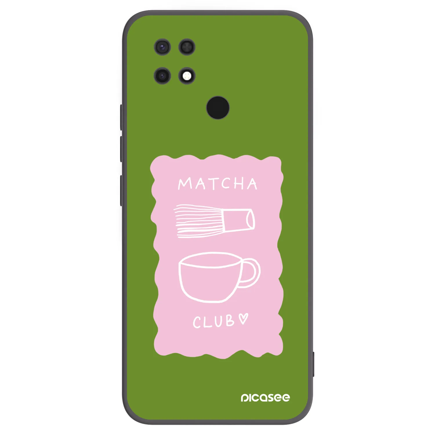 Picasee silikonowe czarne etui na Xiaomi Redmi 10C - Matcha club