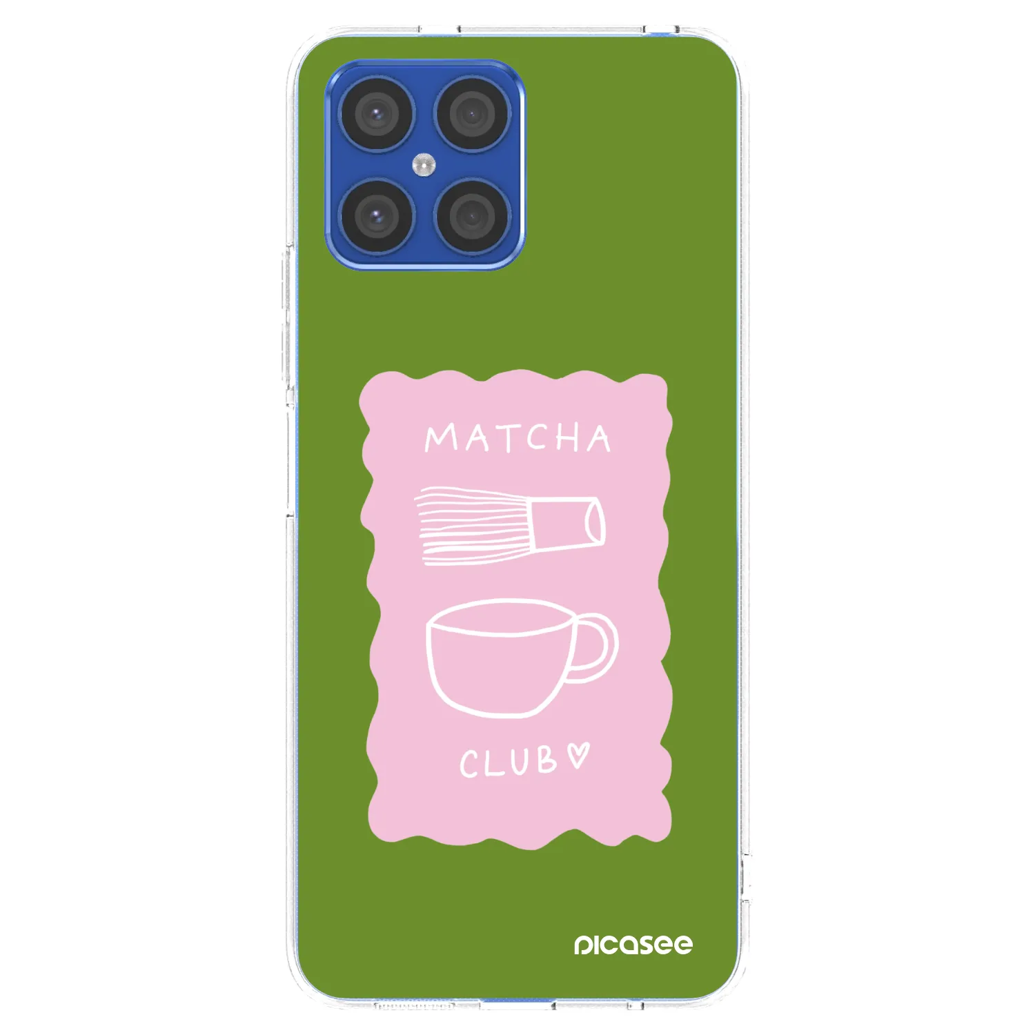 Picasee silikonowe przeźroczyste etui na Honor X8 4G - Matcha club