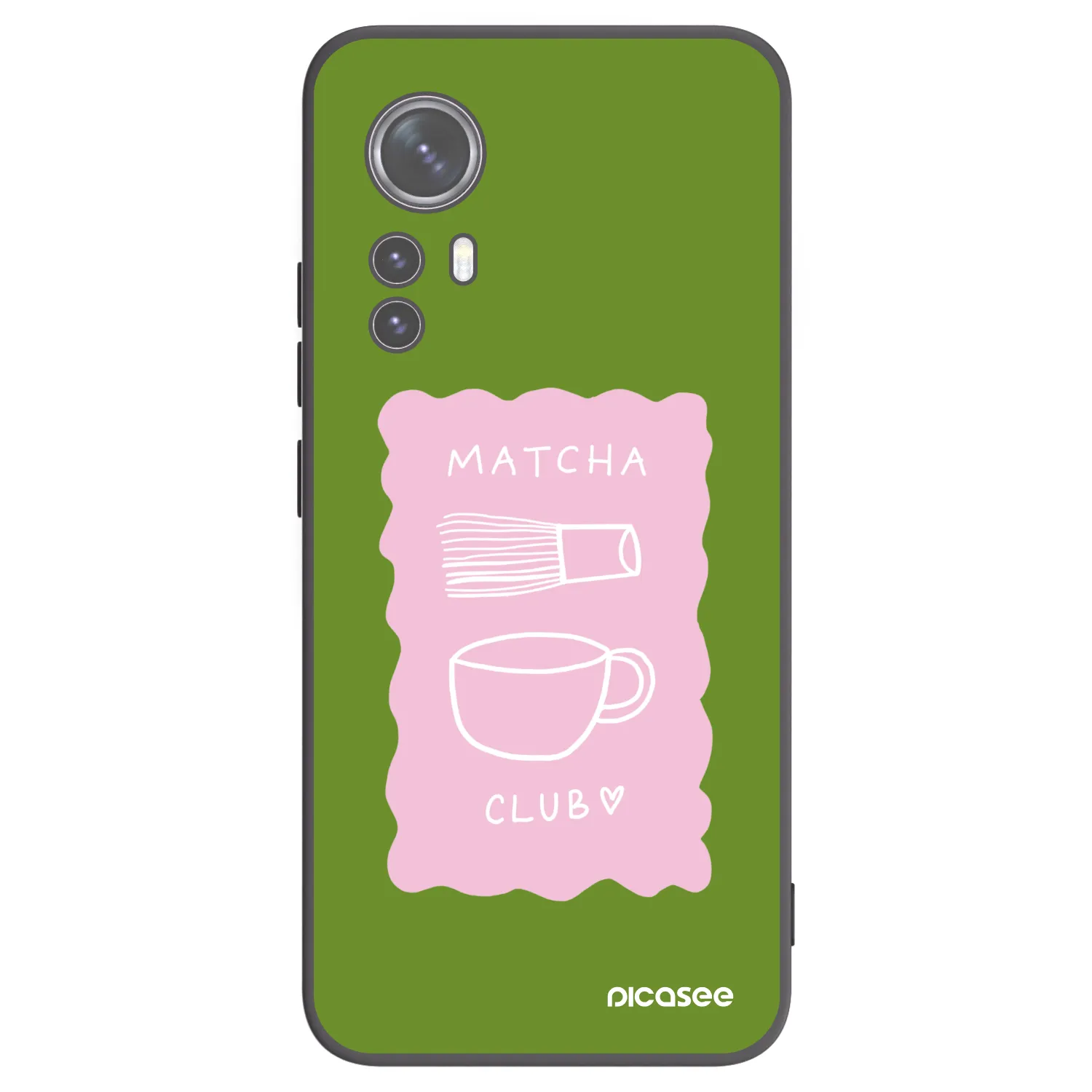 Picasee silikonowe czarne etui na Xiaomi 12X - Matcha club