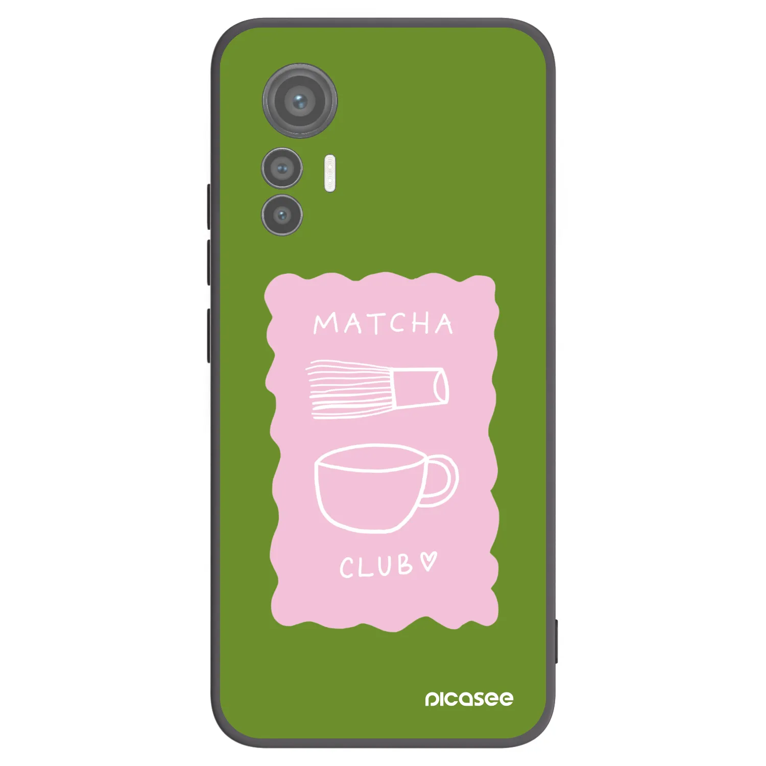Picasee silikonowe czarne etui na Xiaomi 12 Lite - Matcha club