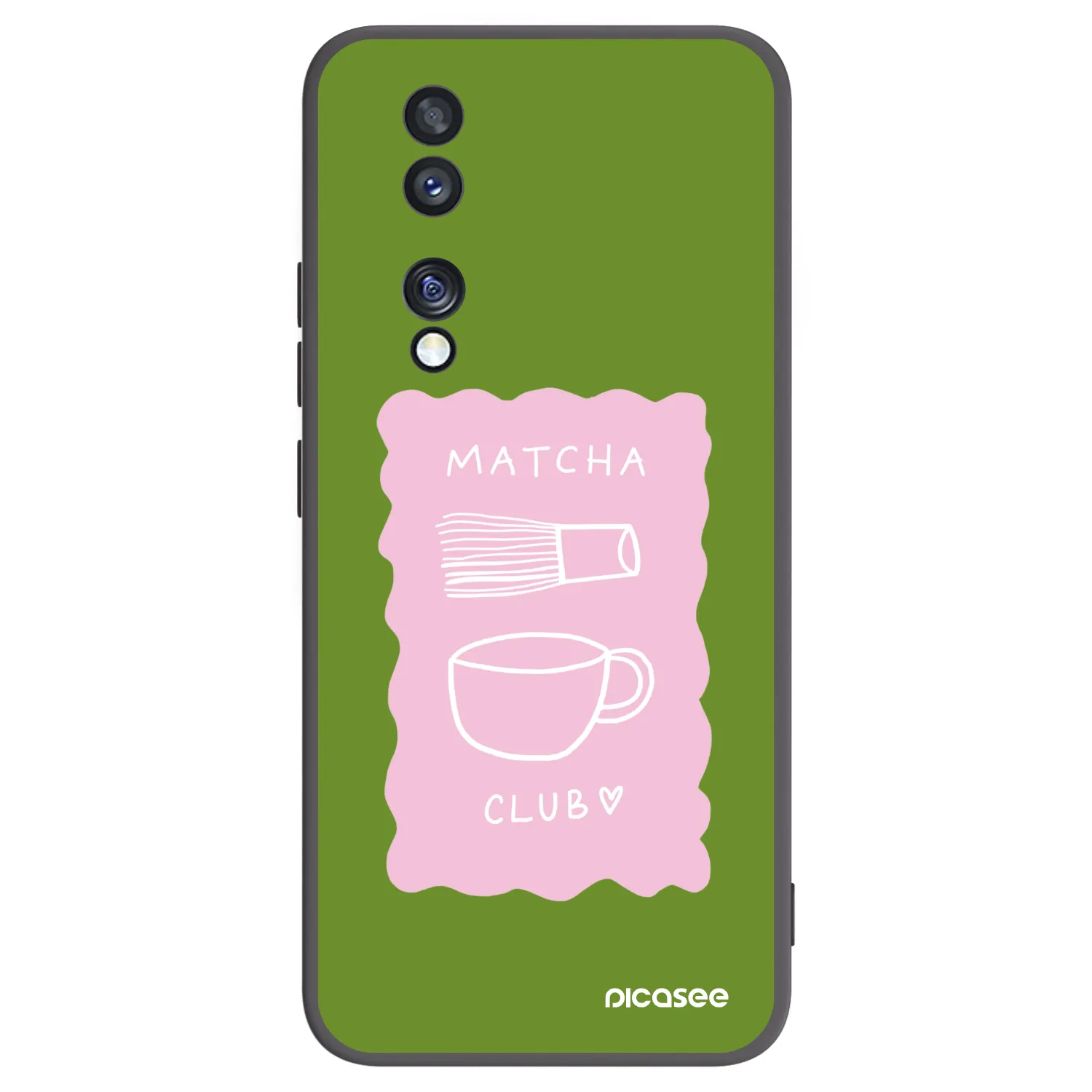 Picasee silikonowe czarne etui na Honor 70 - Matcha club