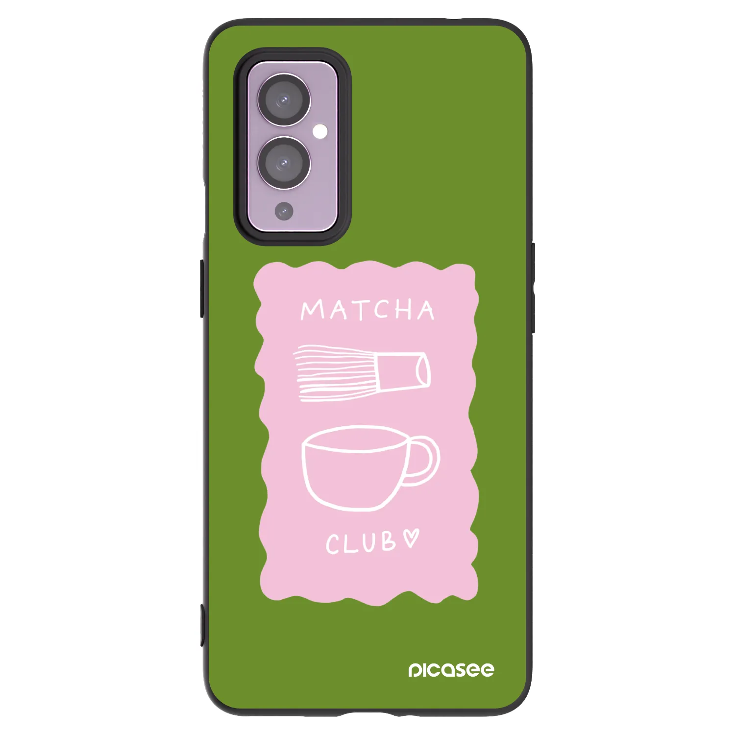 Picasee silikonowe czarne etui na OnePlus 9 - Matcha club