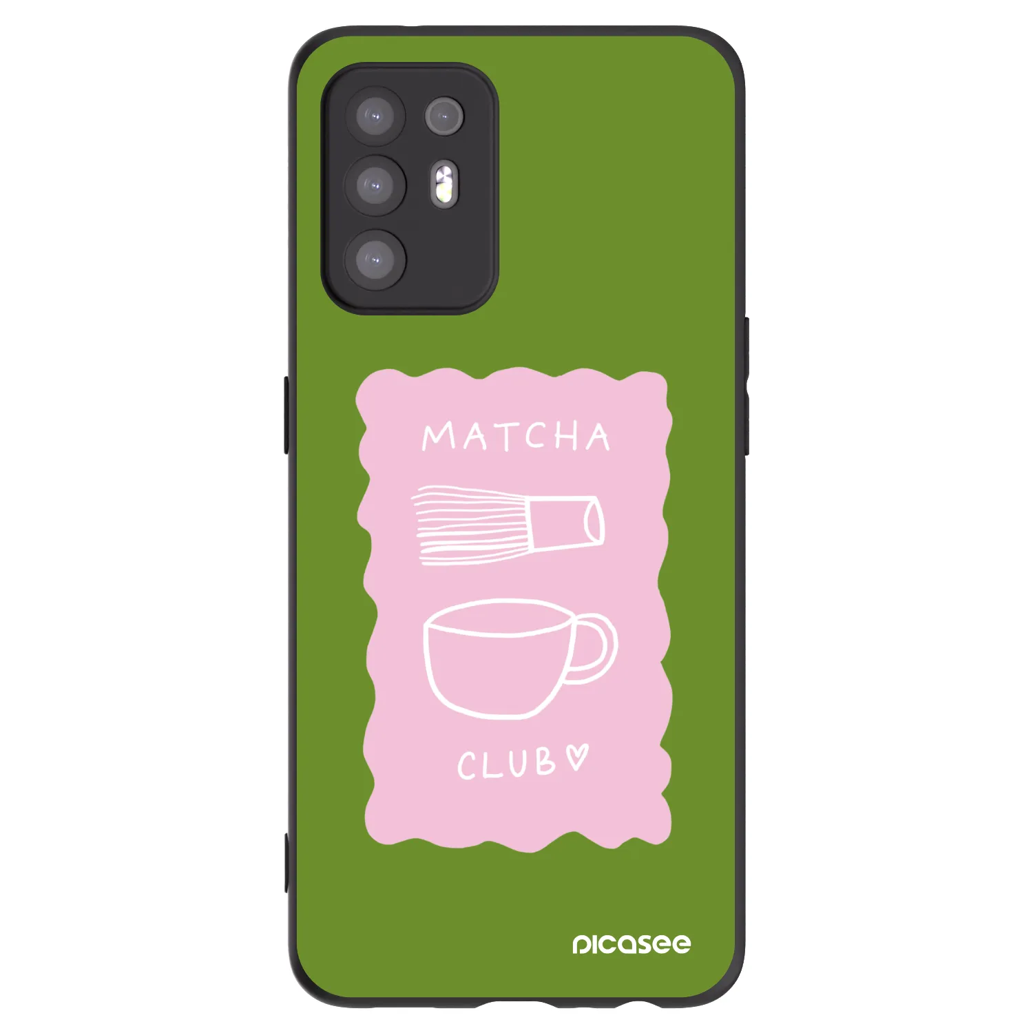 Picasee silikonowe czarne etui na OPPO A94 5G - Matcha club