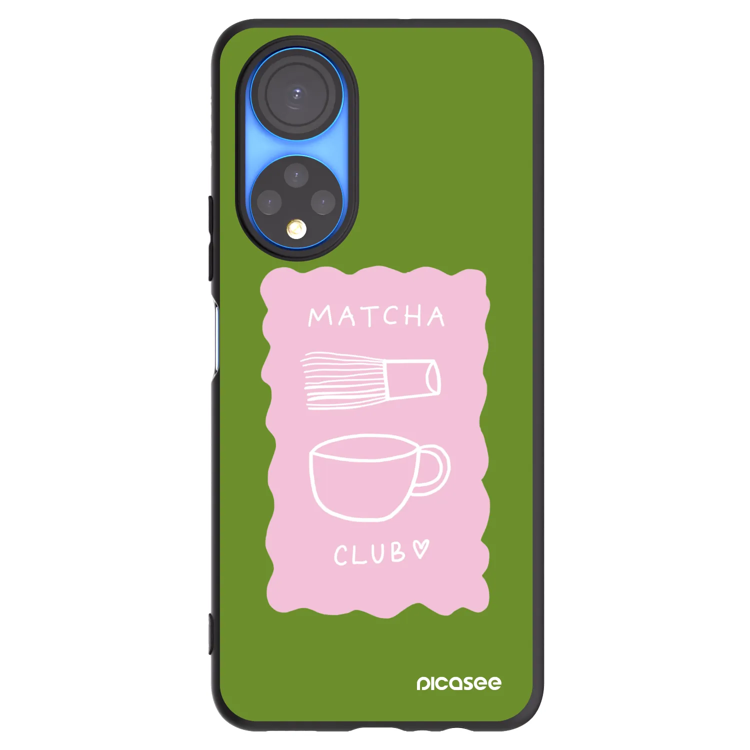 Picasee silikonowe czarne etui na Honor X7 - Matcha club