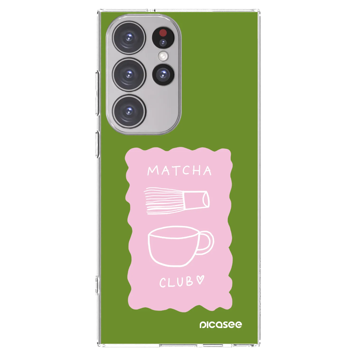 Picasee silikonowe przeźroczyste etui na Samsung Galaxy S23 Ultra 5G - Matcha club