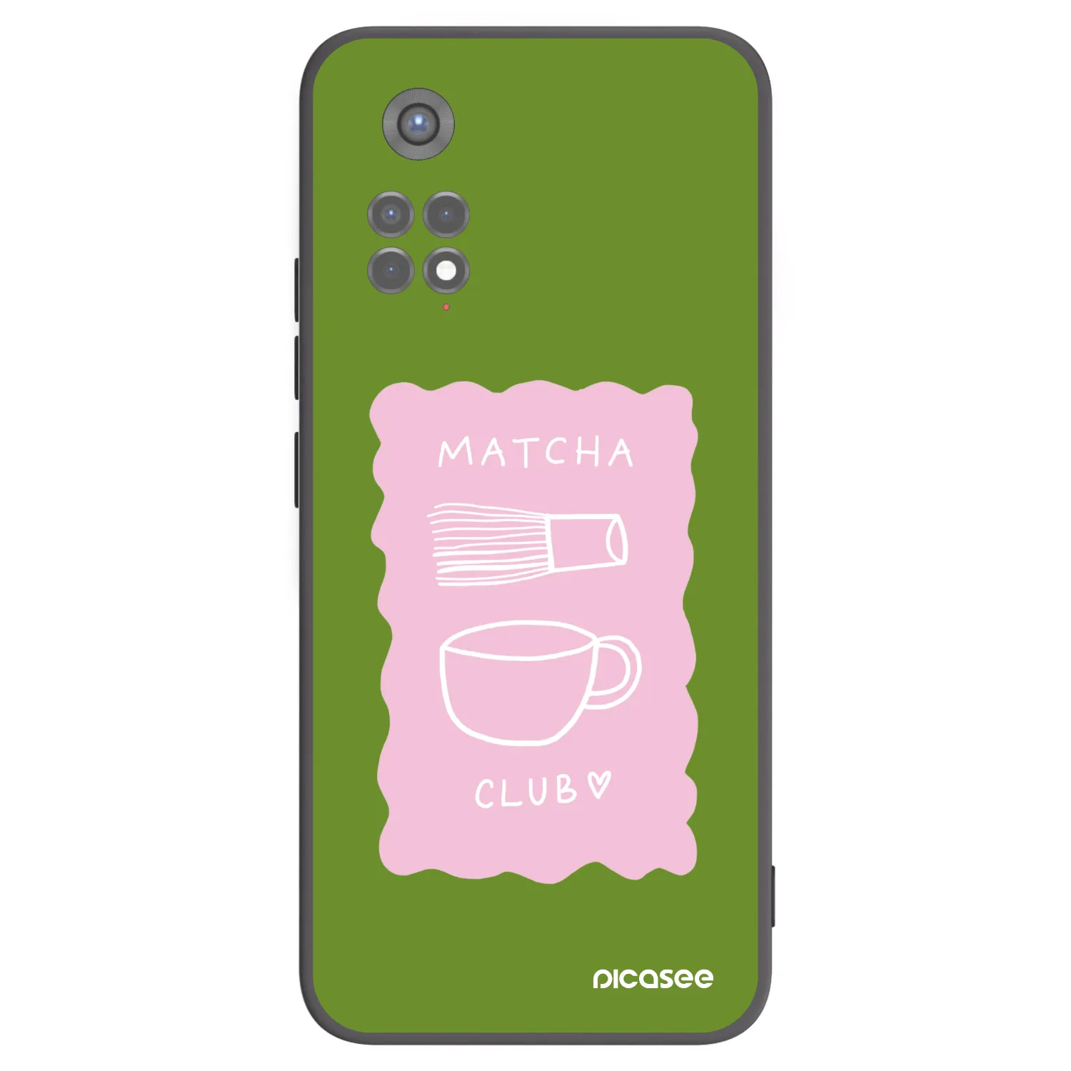 Picasee silikonowe czarne etui na Xiaomi Redmi Note 11S 5G - Matcha club