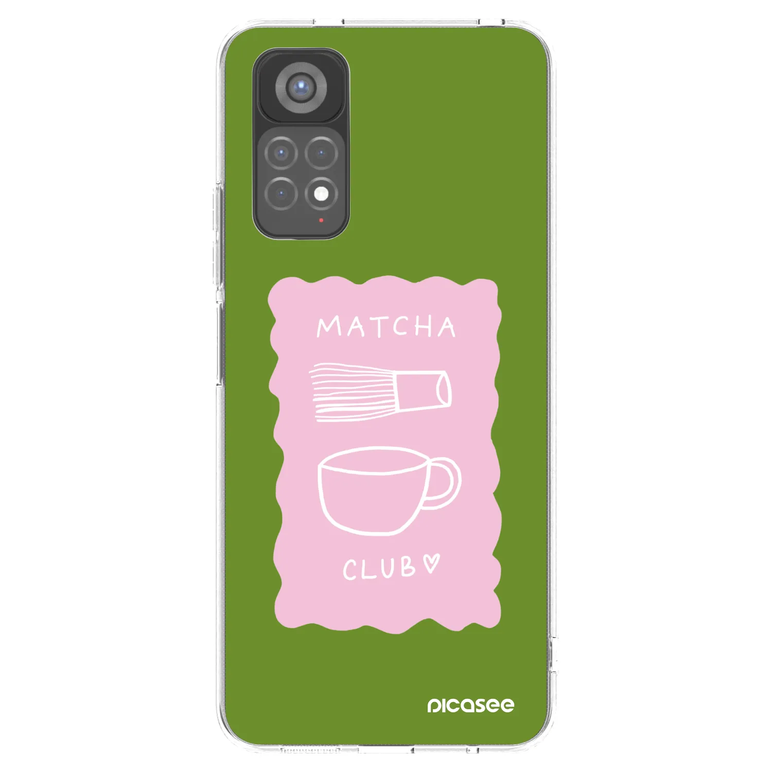 Picasee silikonowe przeźroczyste etui na Xiaomi Redmi Note 11S 5G - Matcha club