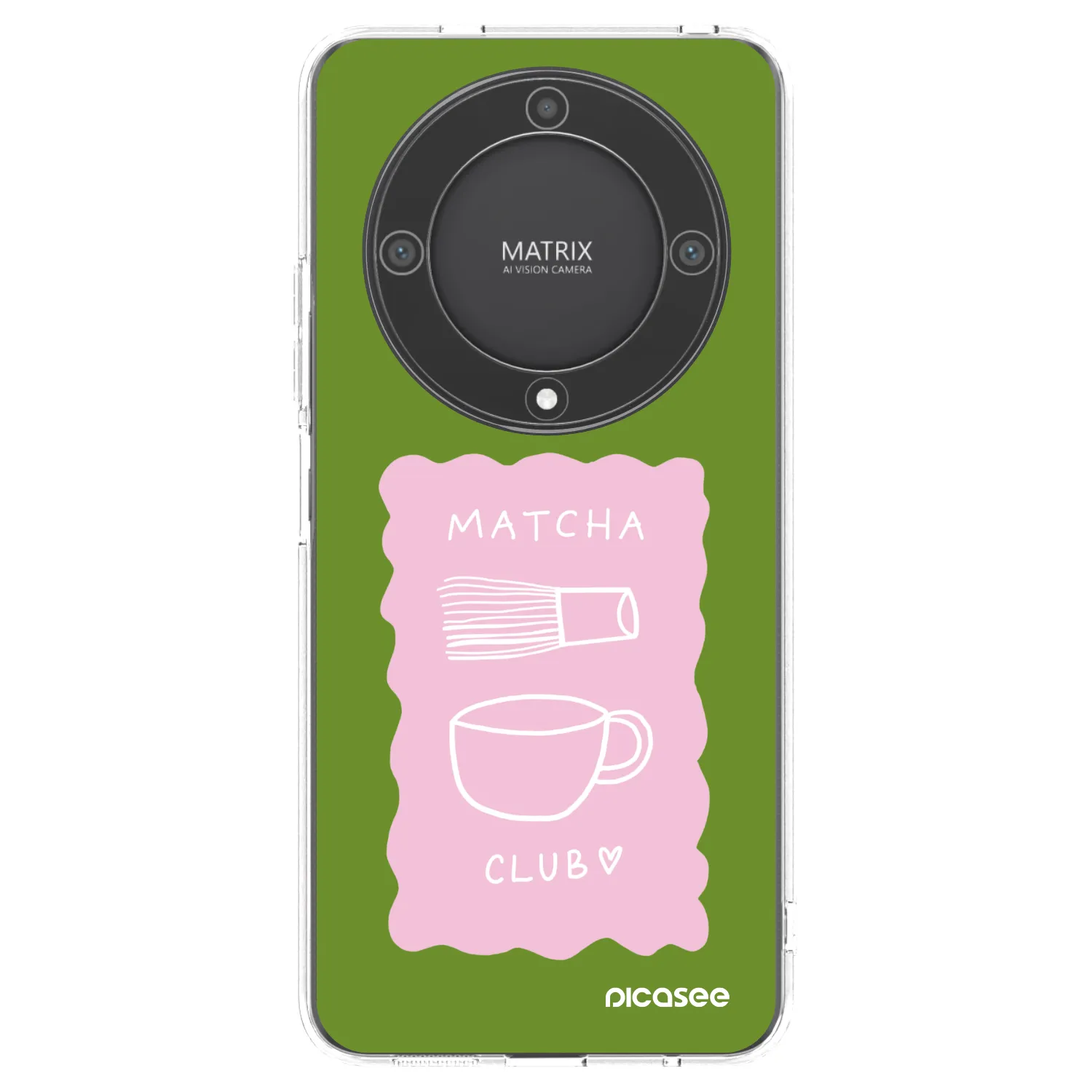 Picasee silikonowe przeźroczyste etui na Honor Magic5 Lite 5G - Matcha club
