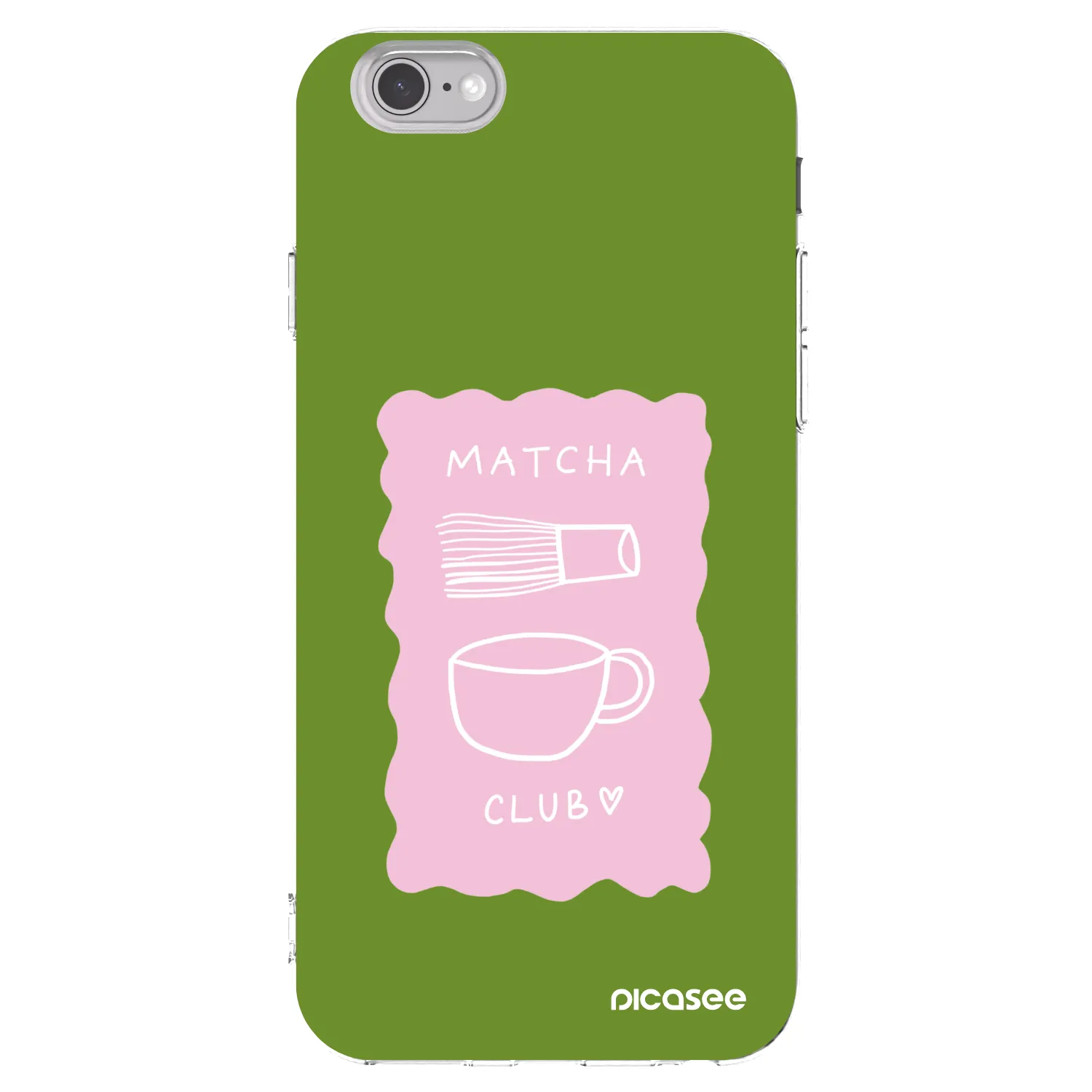 Picasee silikonowe przeźroczyste etui na Apple iPhone 6/6S - Matcha club