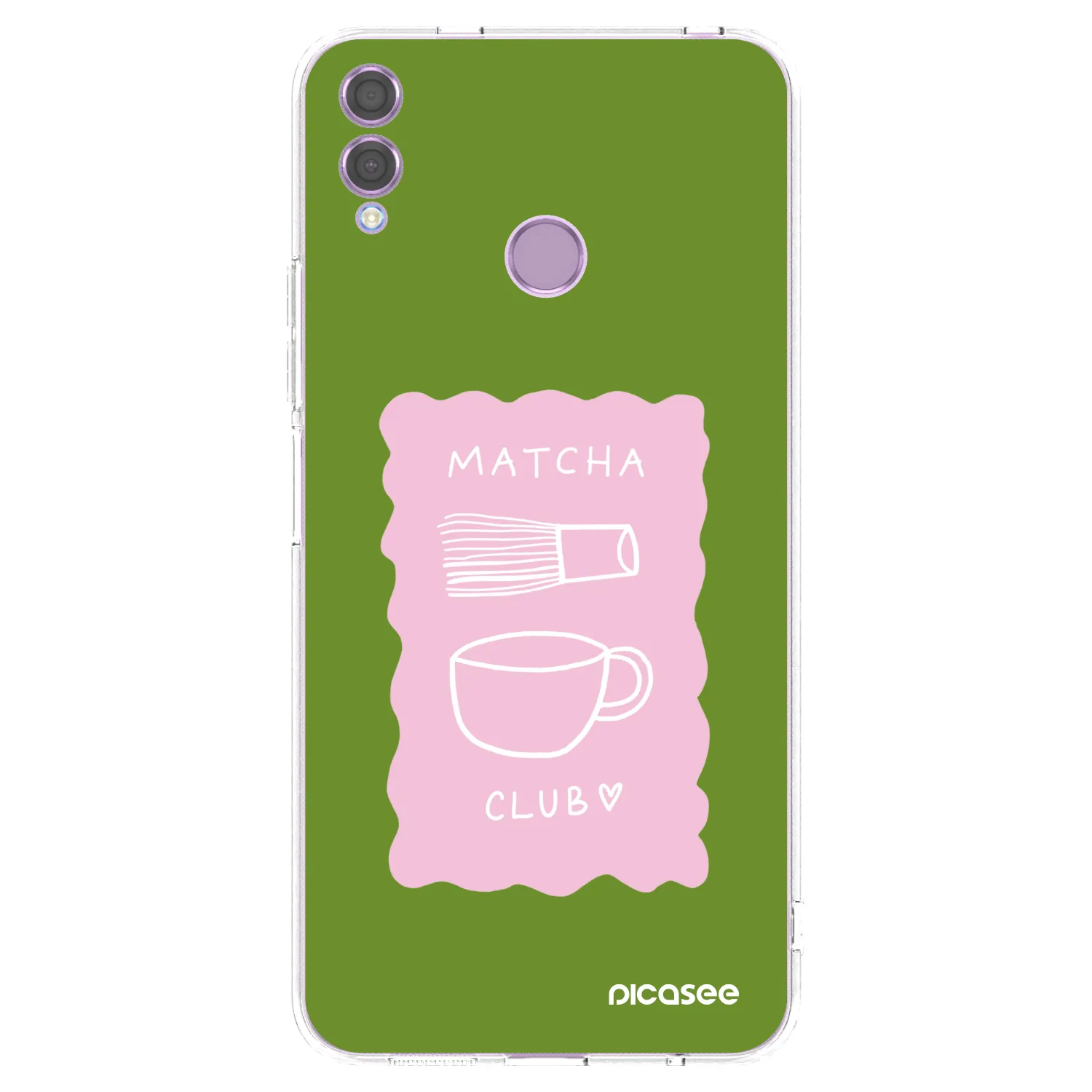 Picasee silikonowe przeźroczyste etui na Honor 8X - Matcha club
