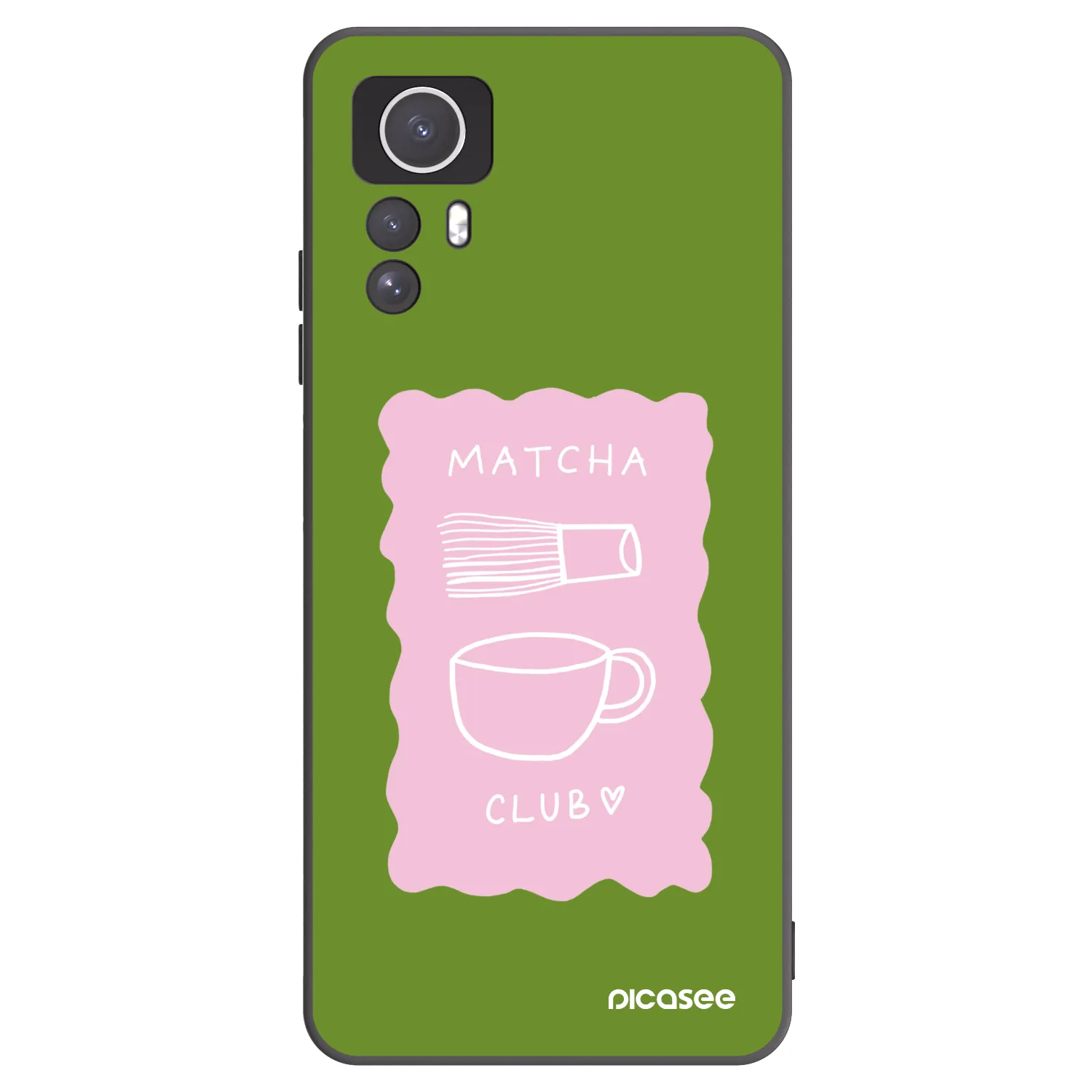 Picasee silikonowe czarne etui na Xiaomi Redmi Note 12S - Matcha club