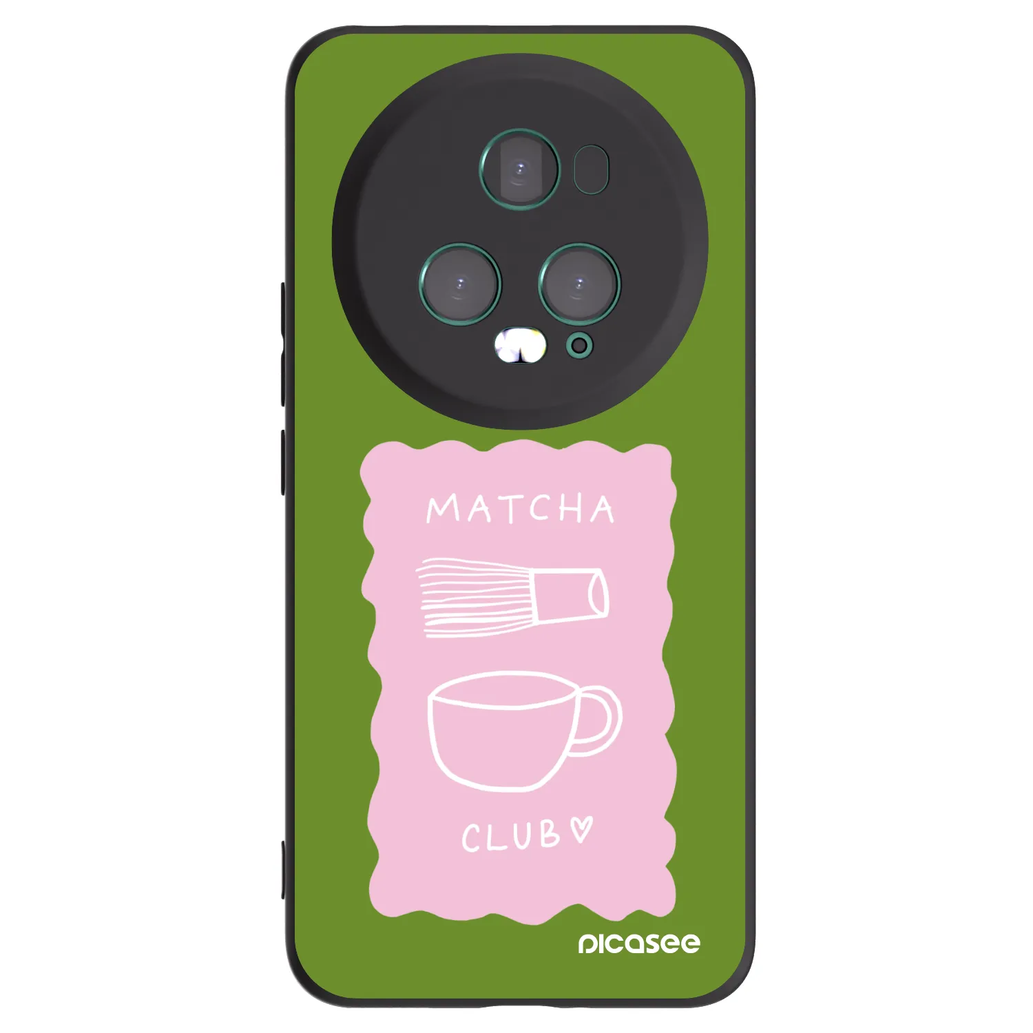 Picasee silikonowe czarne etui na Honor Magic5 Pro - Matcha club