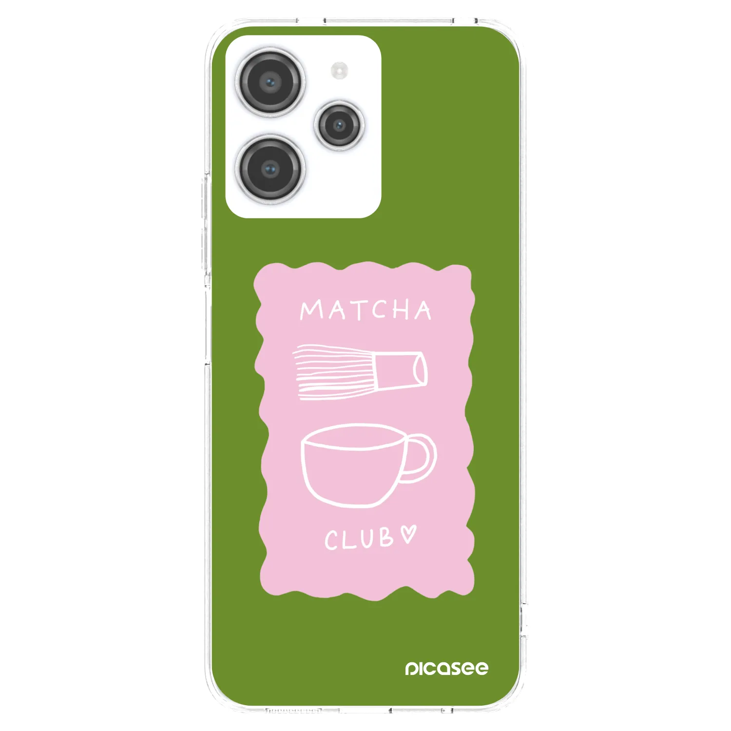 Picasee silikonowe przeźroczyste etui na Xiaomi Redmi 12 4G - Matcha club