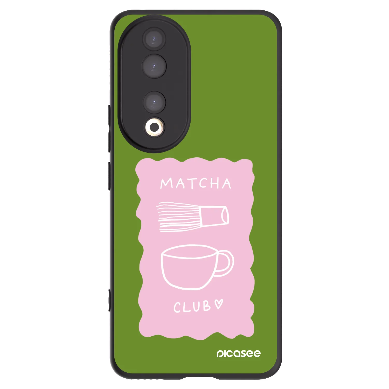 Picasee silikonowe czarne etui na Honor 90 5G - Matcha club