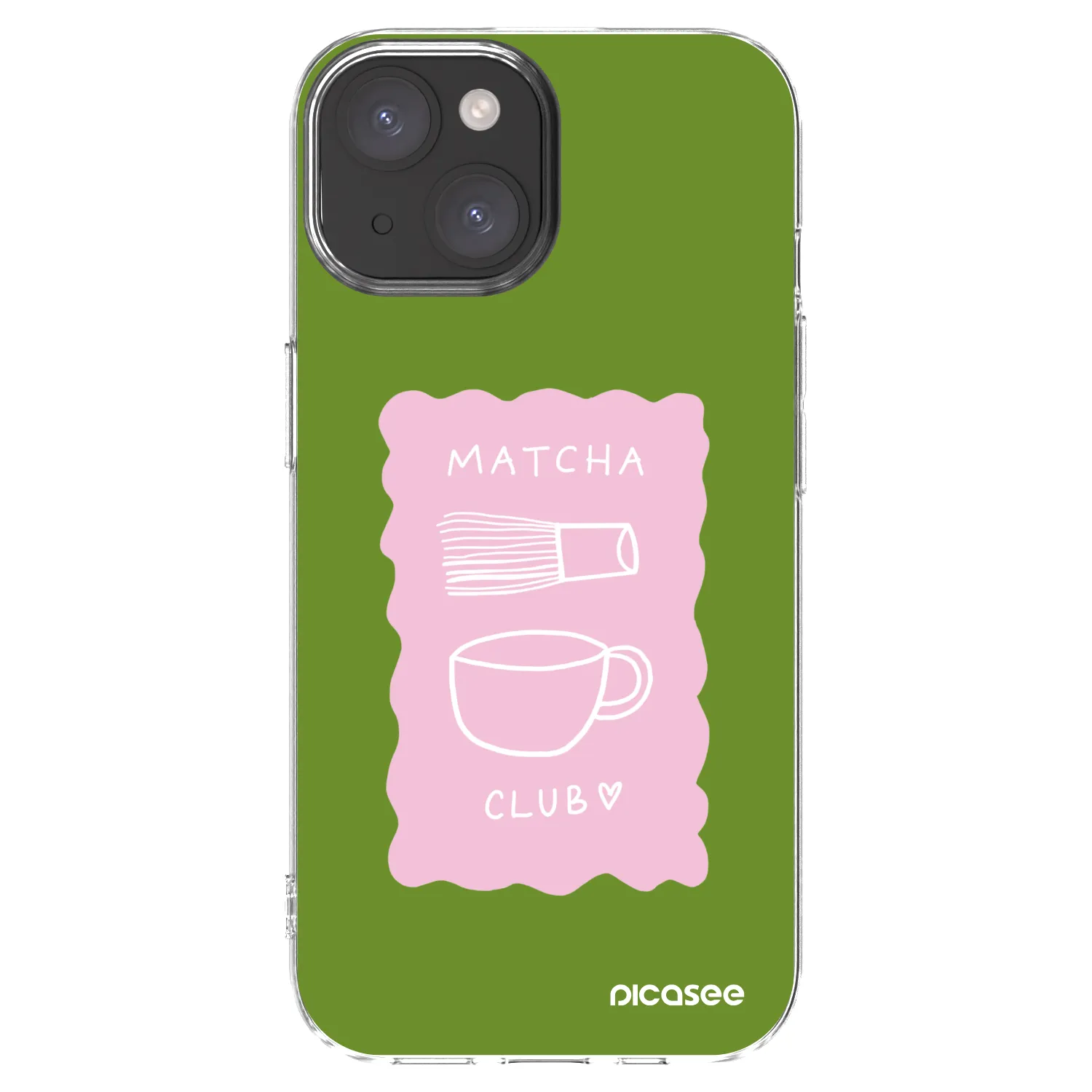 Picasee silikonowe przeźroczyste etui na Apple iPhone 15 - Matcha club