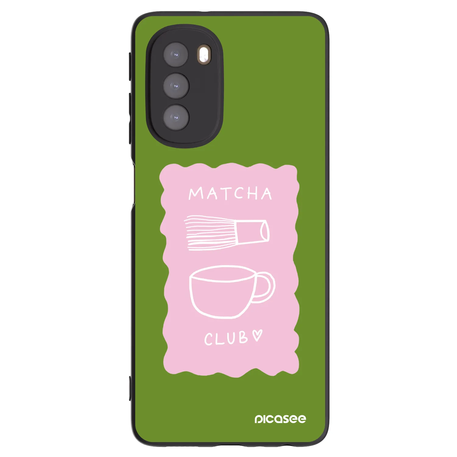 Picasee silikonowe czarne etui na Motorola Moto G51 - Matcha club