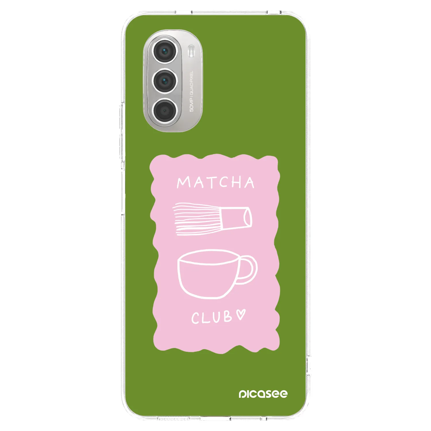 Picasee silikonowe przeźroczyste etui na Motorola Moto G51 - Matcha club