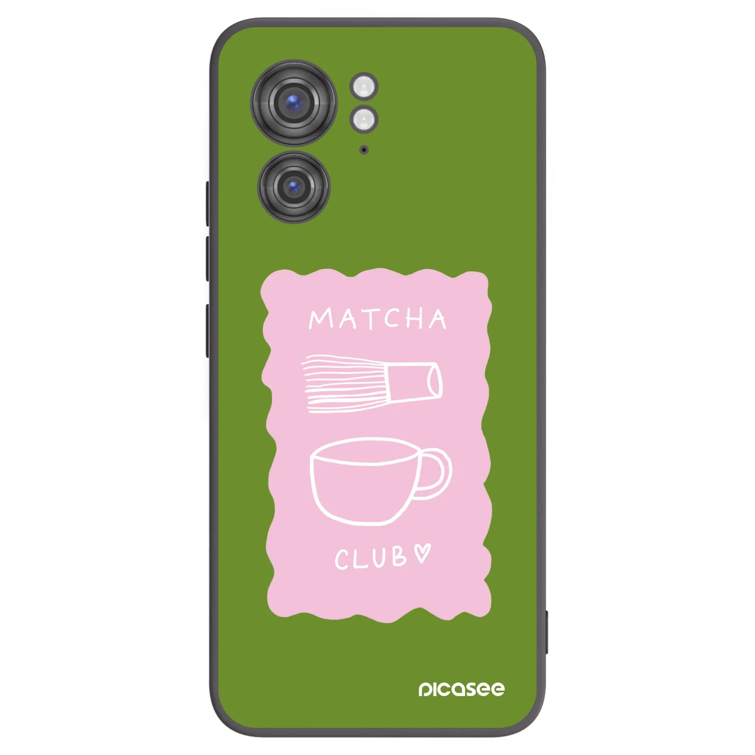 Picasee silikonowe czarne etui na Motorola Edge 40 - Matcha club