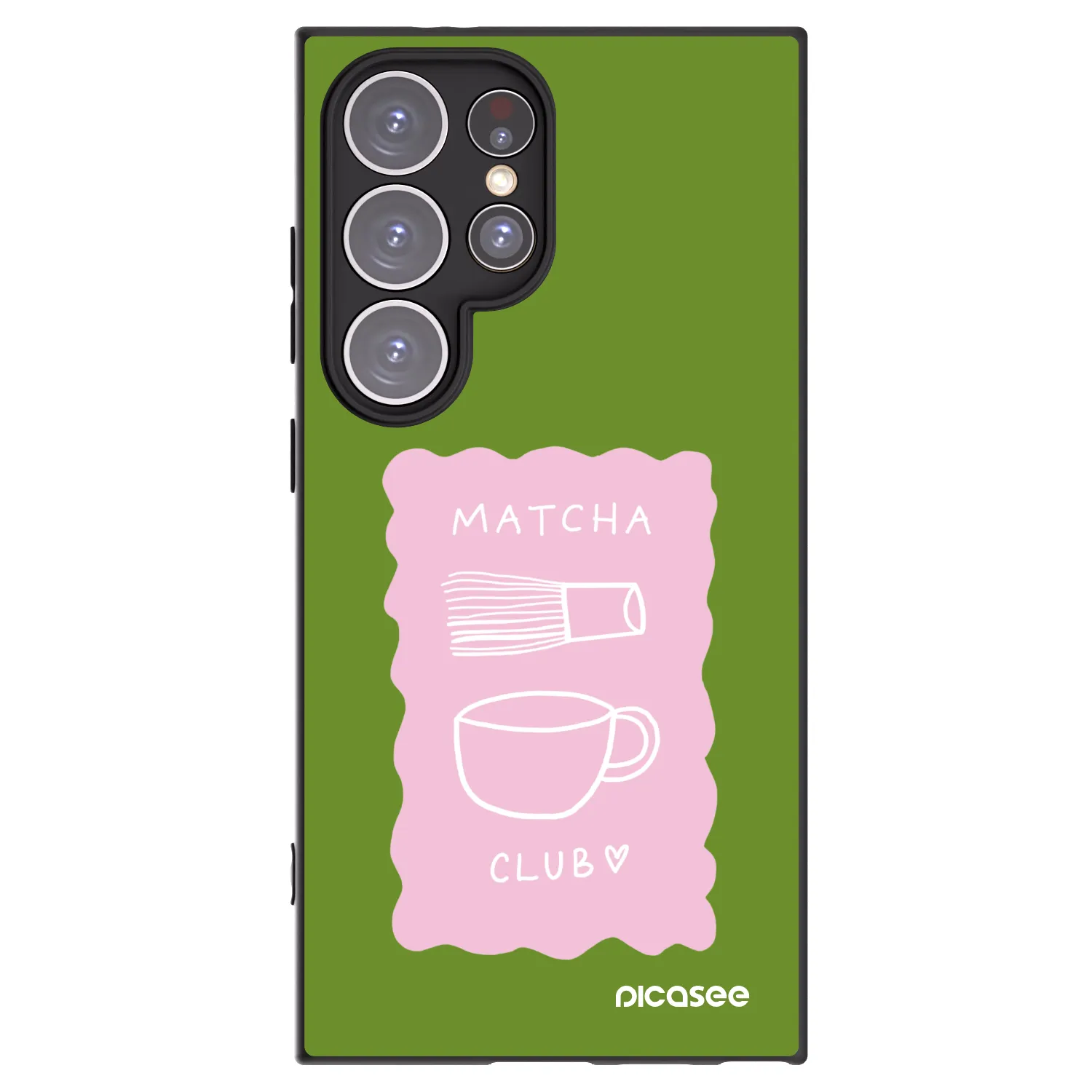 Picasee silikonowe czarne etui na Samsung Galaxy S24 Ultra S928B 5G - Matcha club