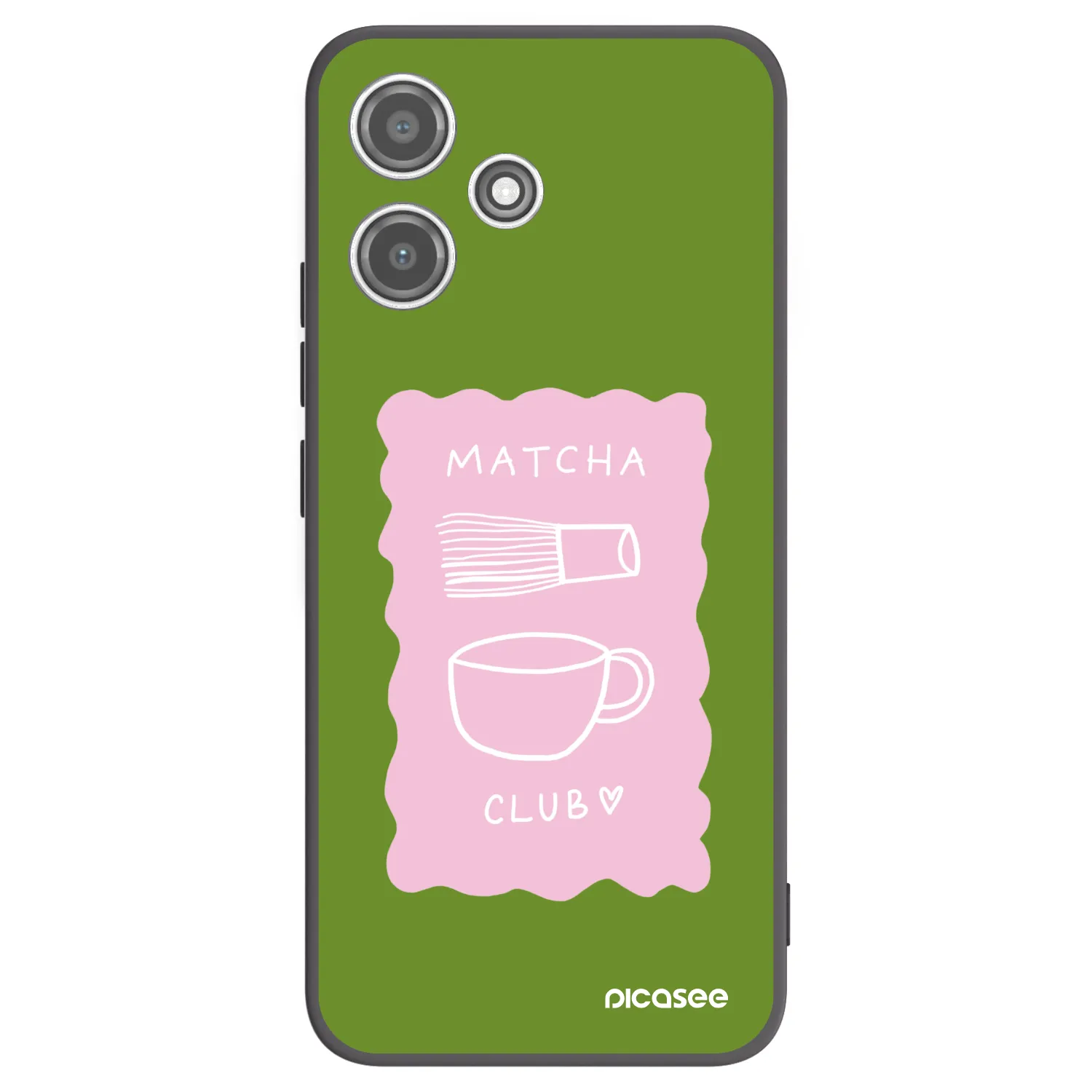 Picasee silikonowe czarne etui na Xiaomi Redmi 12 5G - Matcha club