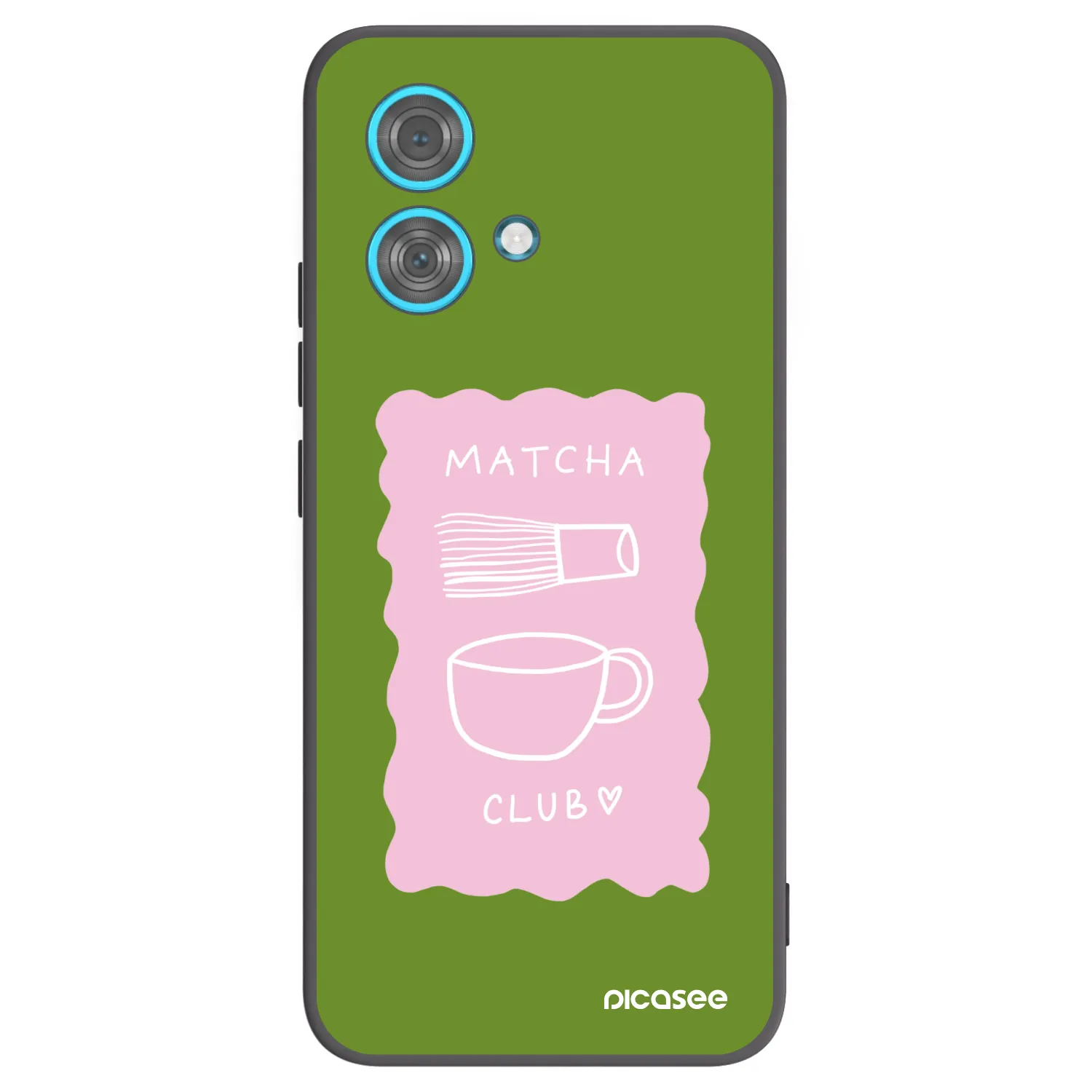 Picasee silikonowe czarne etui na Motorola Edge 40 Neo - Matcha club
