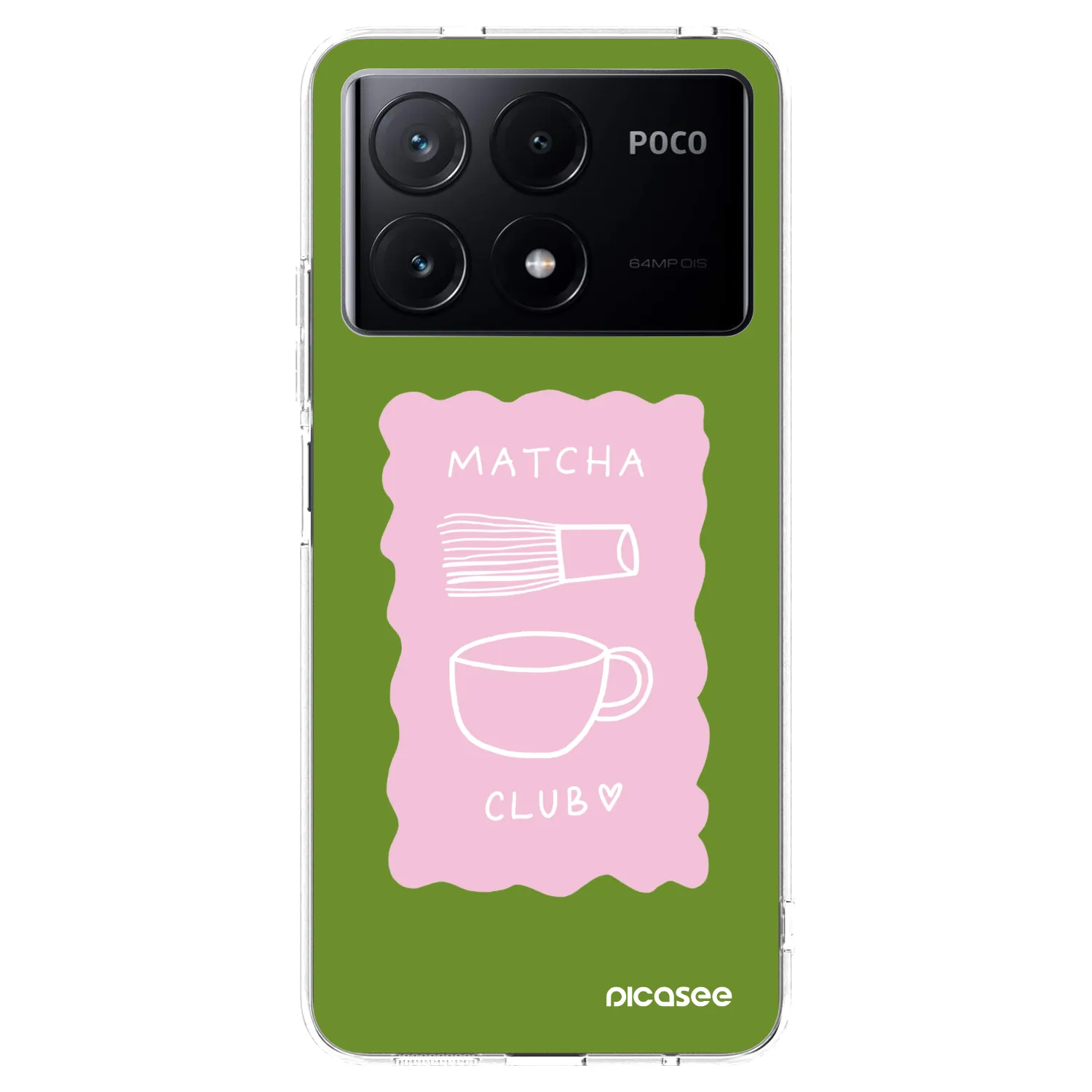 Picasee silikonowe przeźroczyste etui na Xiaomi Poco X6 Pro - Matcha club