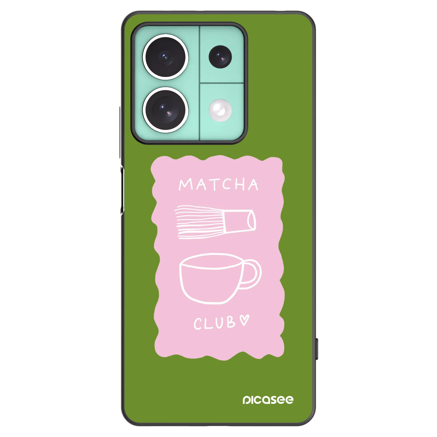 Picasee silikonowe czarne etui na Xiaomi Redmi Note 13 5G - Matcha club