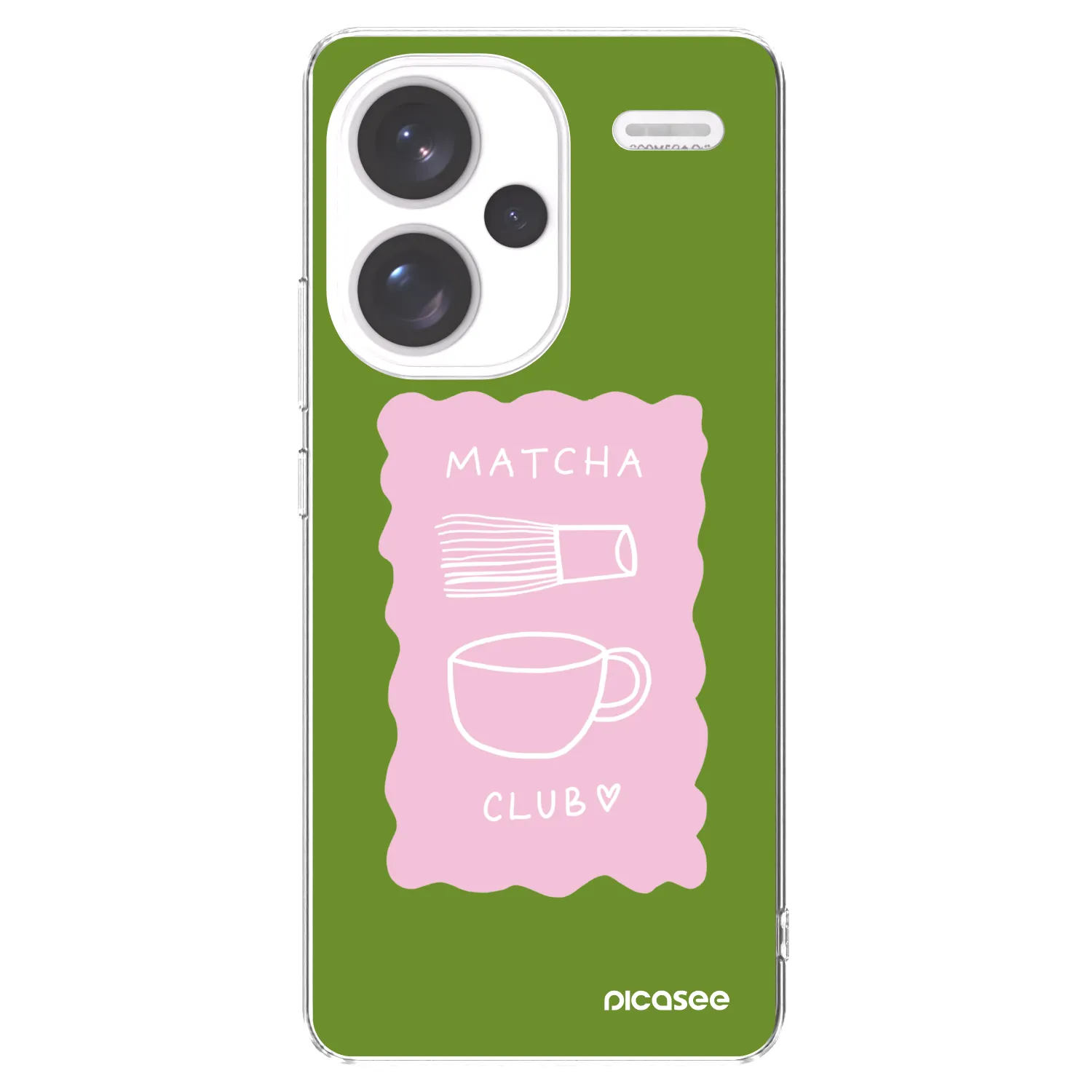 Picasee silikonowe przeźroczyste etui na Xiaomi Redmi Note 13 Pro+ 5G - Matcha club