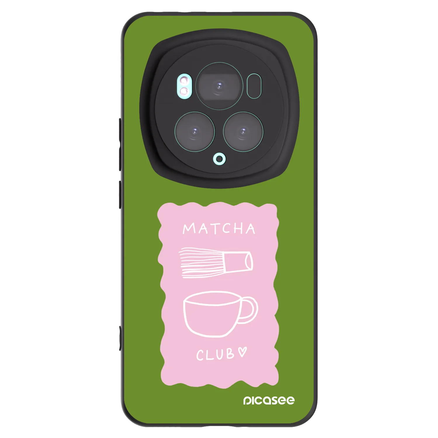 Picasee silikonowe czarne etui na Honor Magic6 Pro - Matcha club