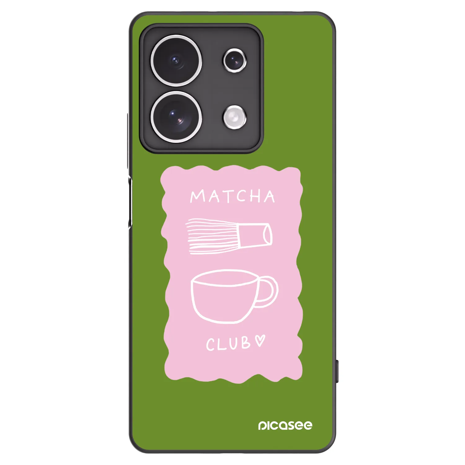 Picasee silikonowe czarne etui na Xiaomi Redmi Note 13 4G - Matcha club