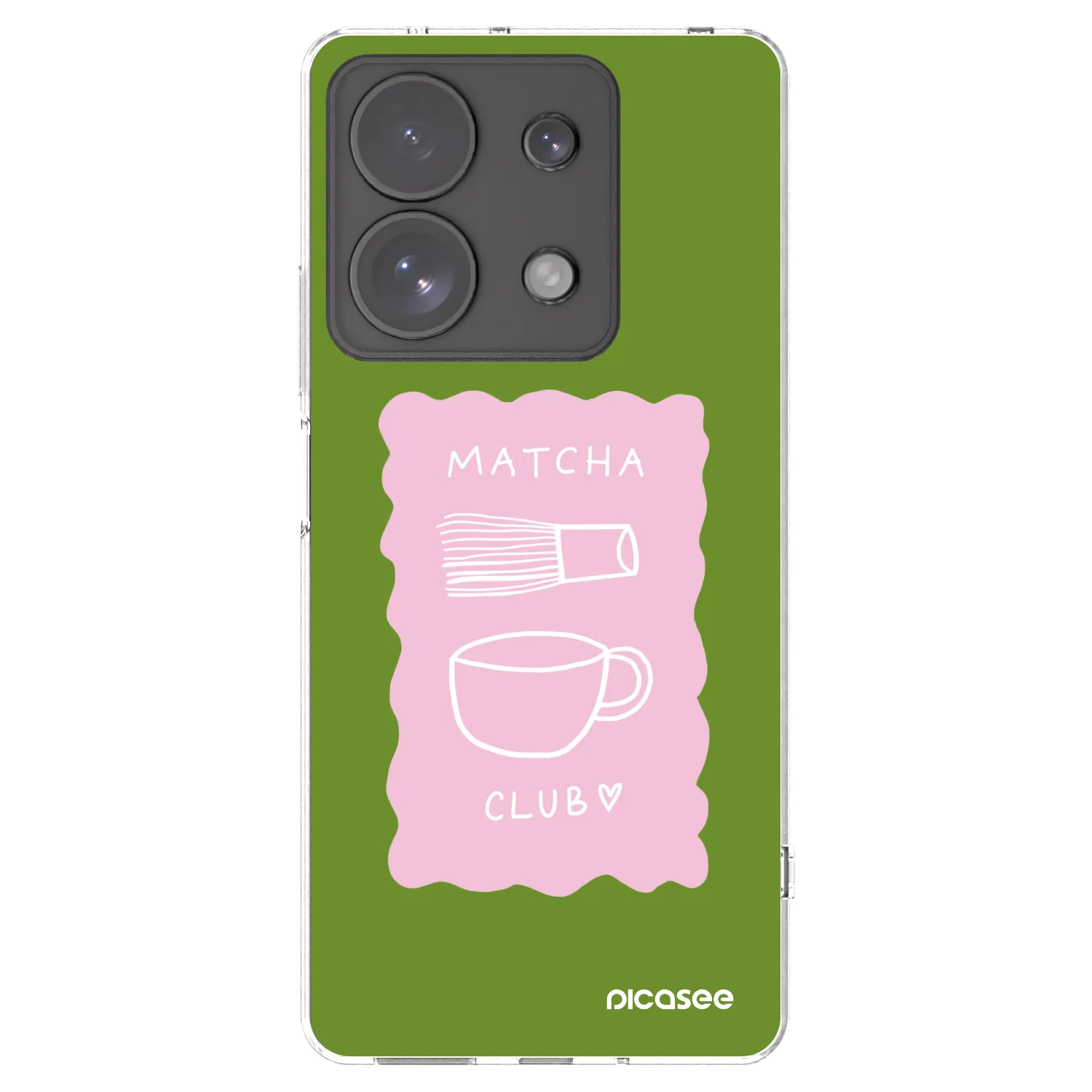 Picasee silikonowe przeźroczyste etui na Xiaomi Redmi Note 13 Pro 4G - Matcha club