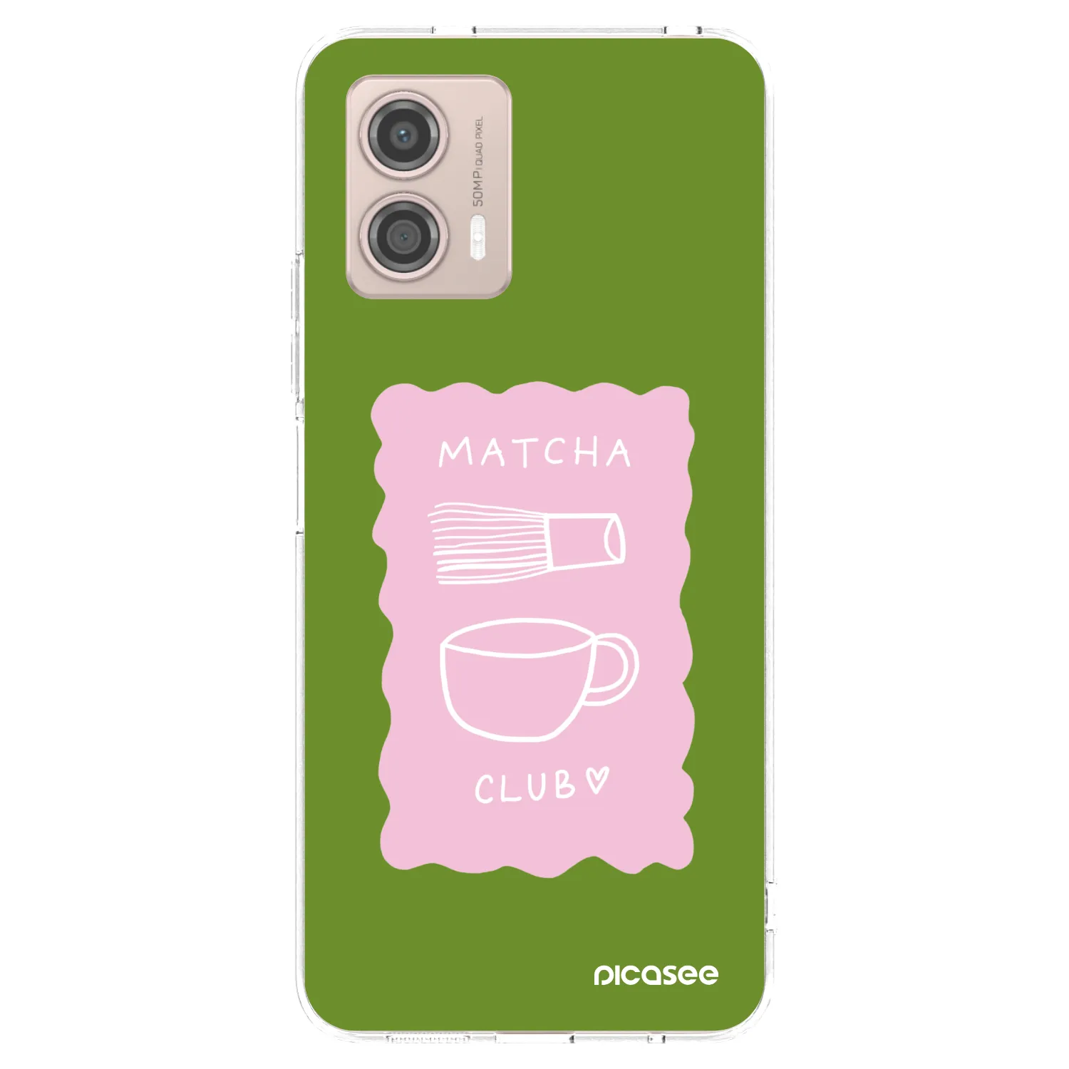 Picasee silikonowe przeźroczyste etui na Motorola Moto G53 5G - Matcha club