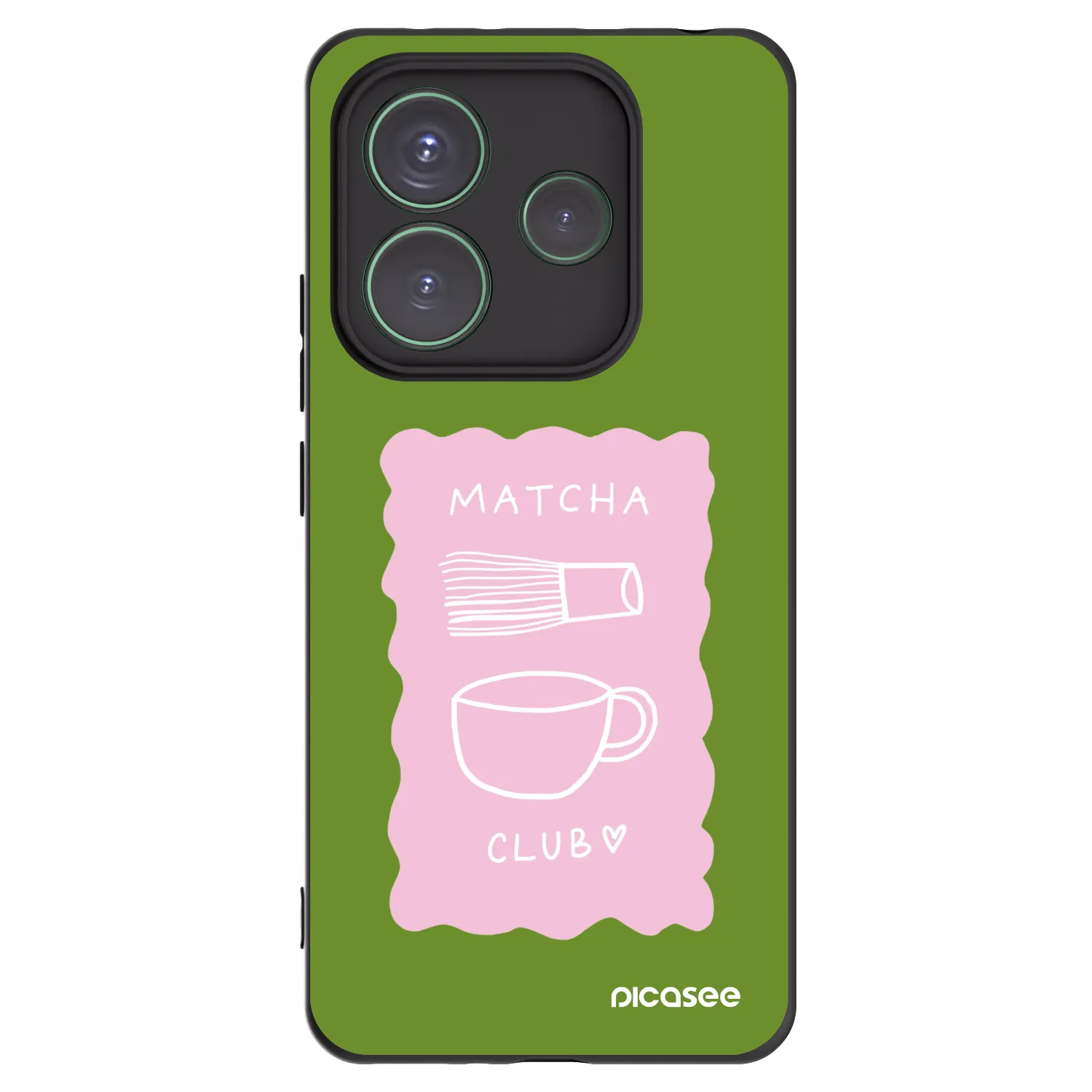 Picasee silikonowe czarne etui na Xiaomi Redmi Note 14 5G - Matcha club