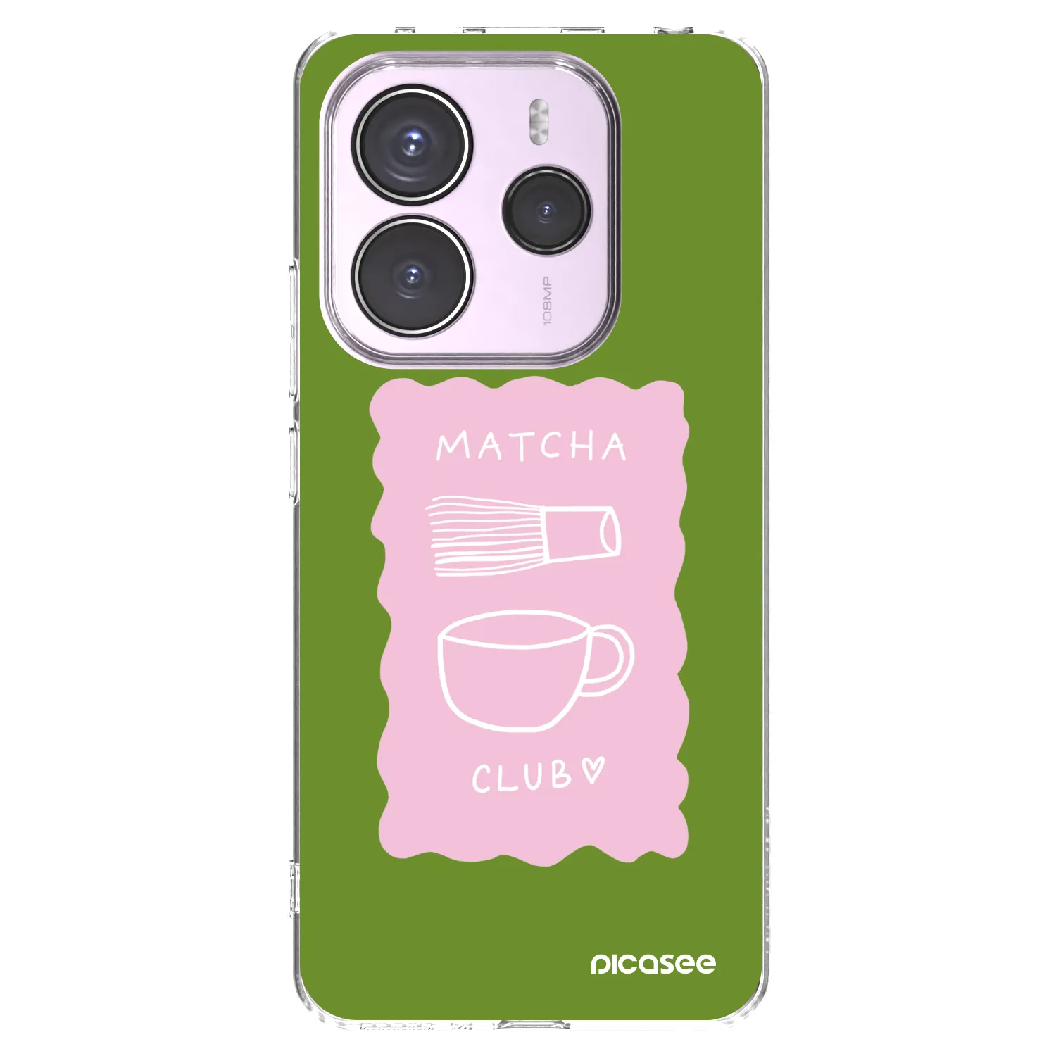 Picasee silikonowe przeźroczyste etui na Xiaomi Redmi Note 14 5G - Matcha club