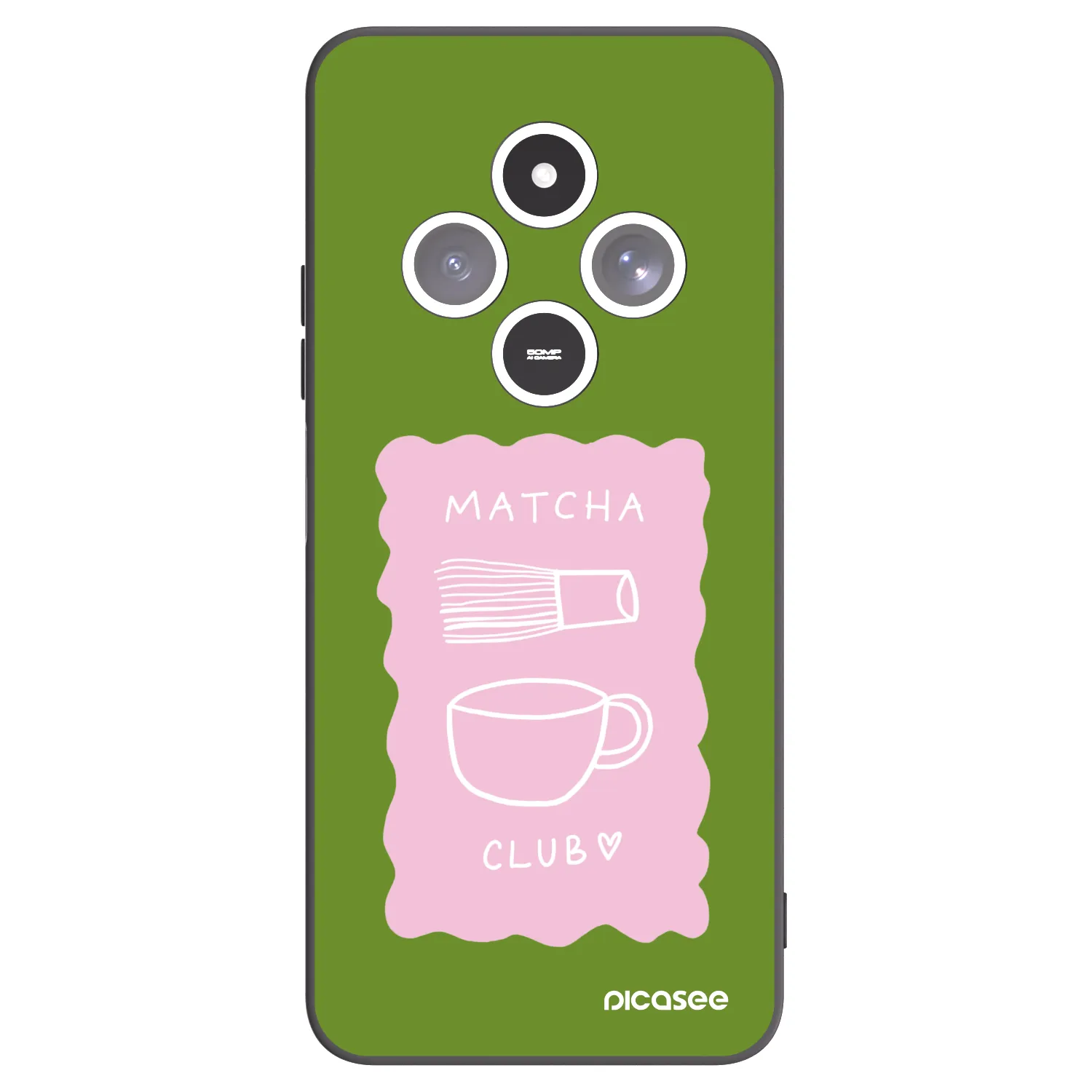Picasee silikonowe czarne etui na Xiaomi Redmi 14C - Matcha club